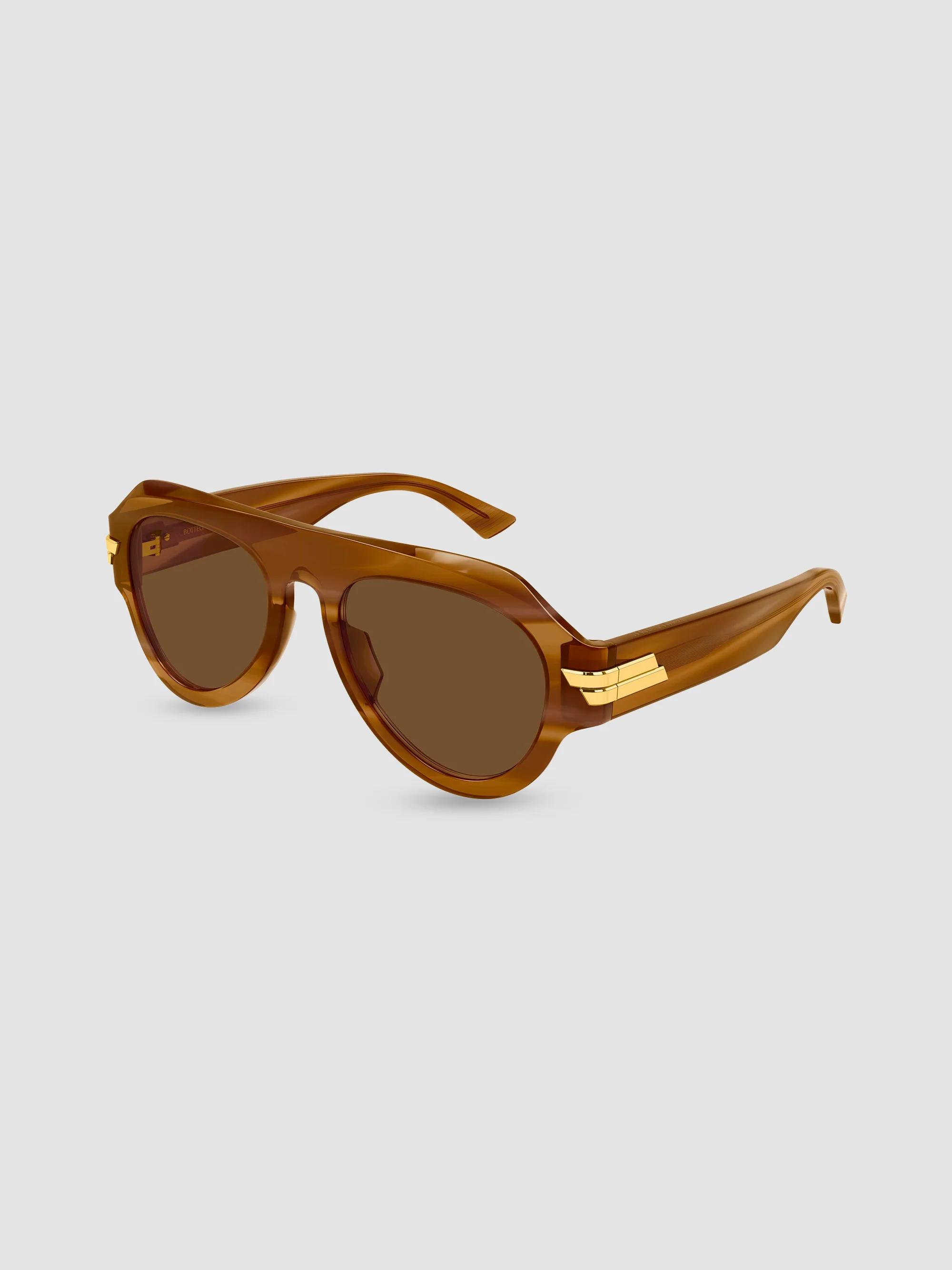 Bottega Veneta Intrecciato Wirecore 50MM Rectangular Sunglasses