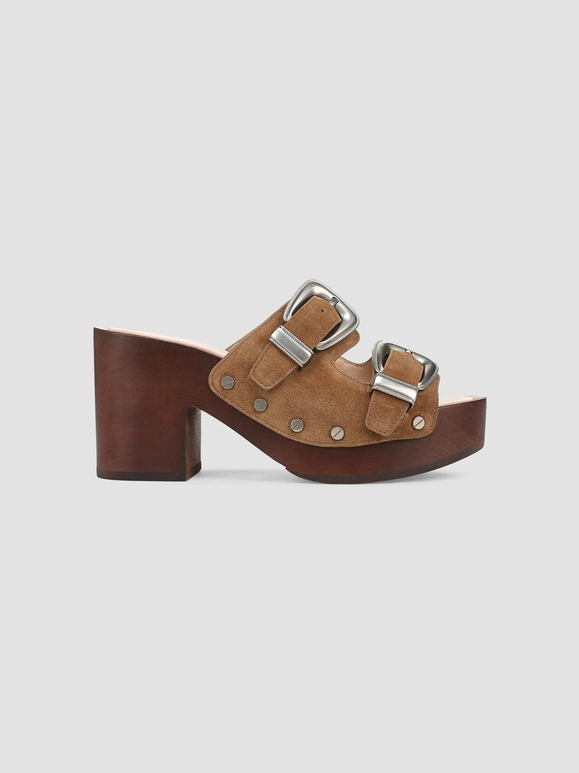 Veronica Beard Hendrix Suede Buckle Clog | Saks Fifth Avenue