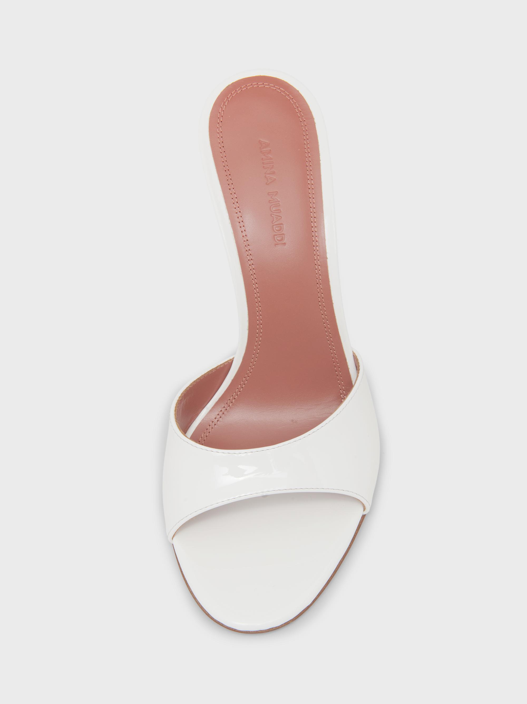 Amina Muaddi Elodie 105MM Leather Mules | Saks Fifth Avenue