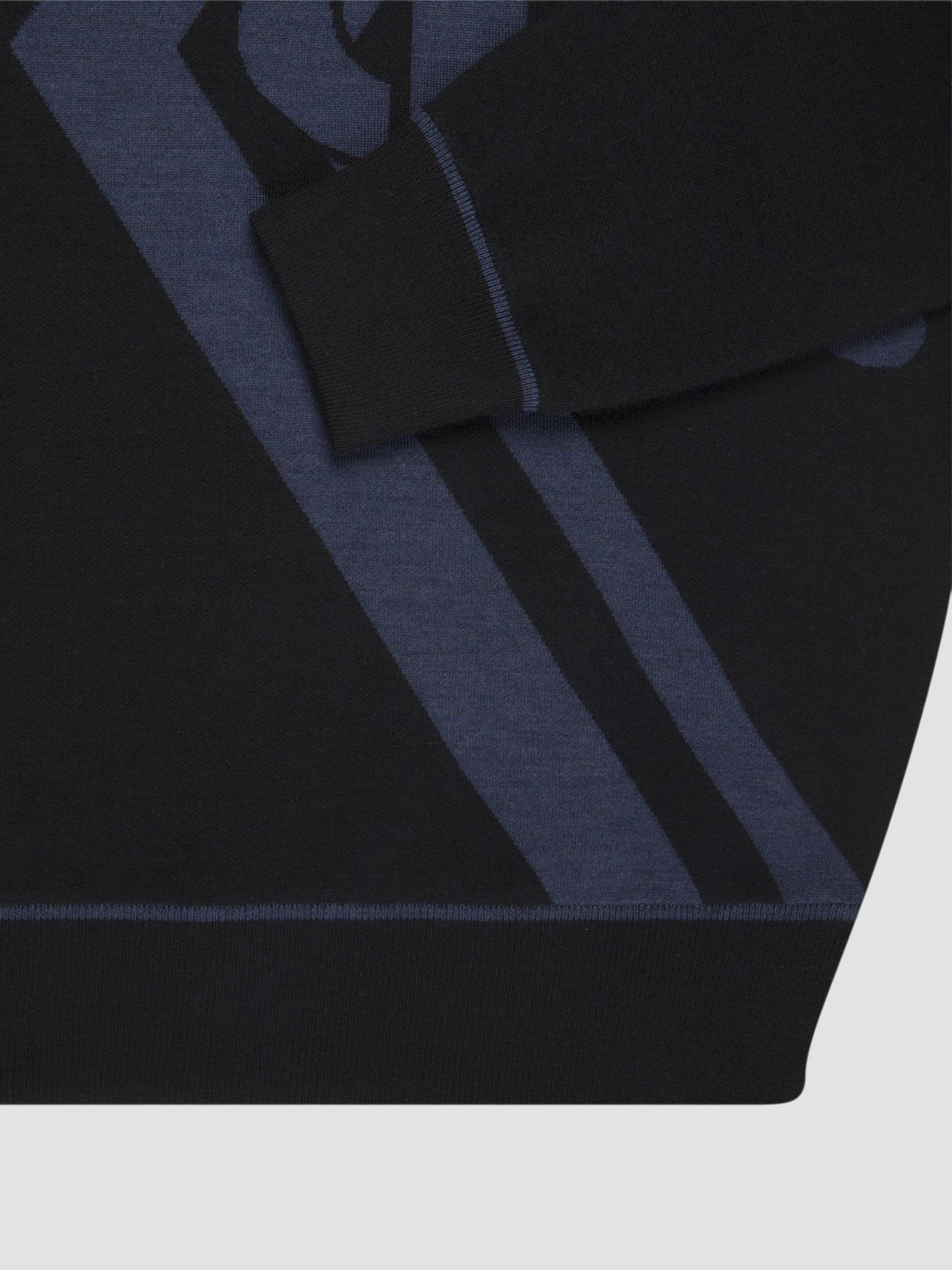 Stefano Ricci Men's Zip Mock Neck Sweater - Black | Thumbnail 7