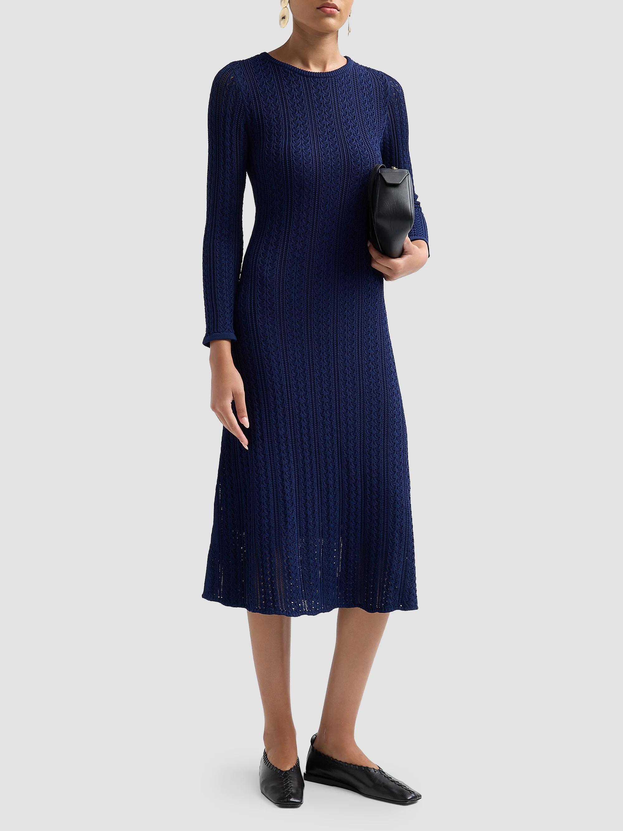 leigh pointelle knit midi dress Elie Tahari Women's Julietta Cable-Knit Long-Sleeve Sweater RD-12.08.25