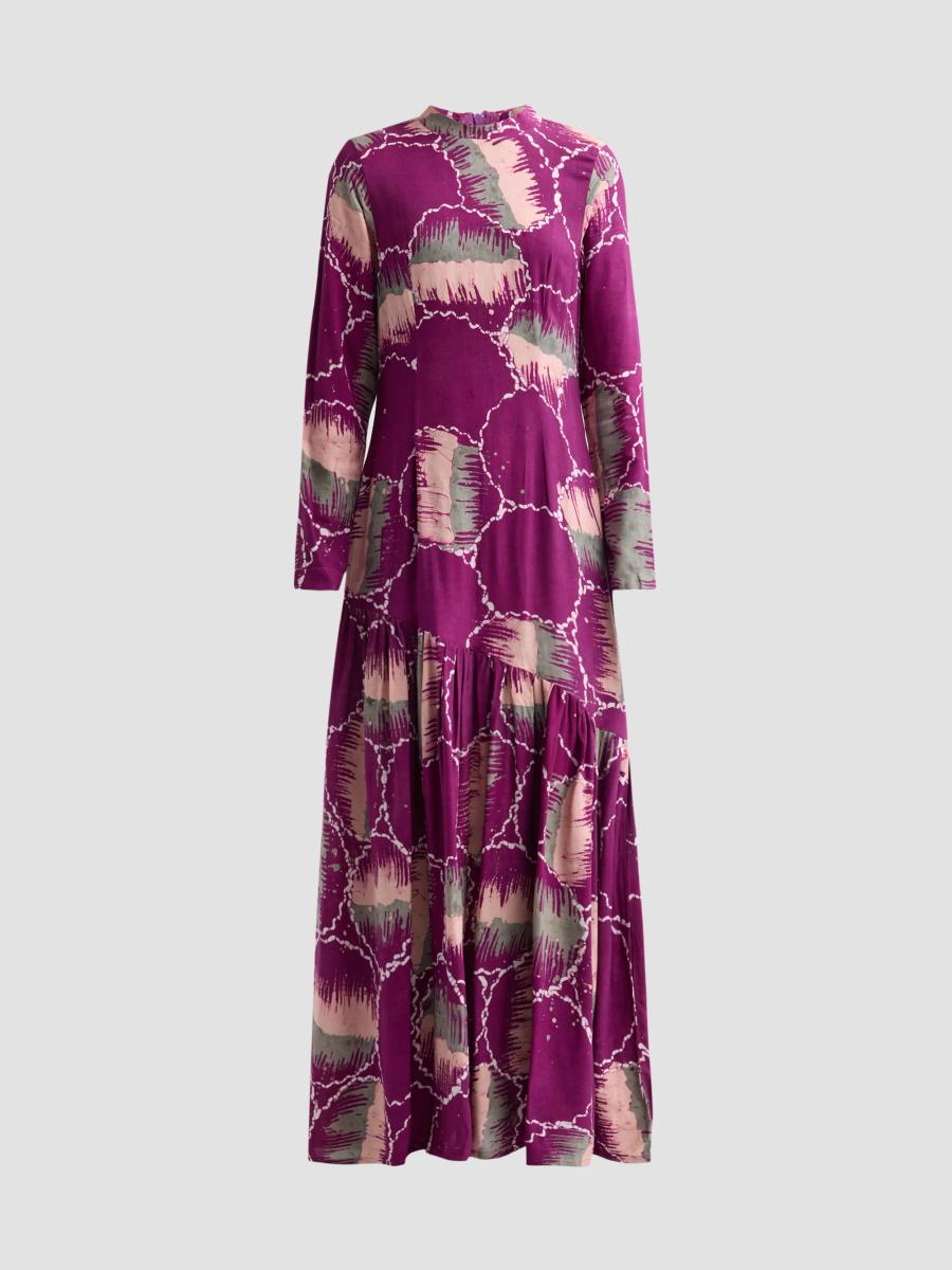 Busayo Women's Akin Printed Maxi Dress In Purple