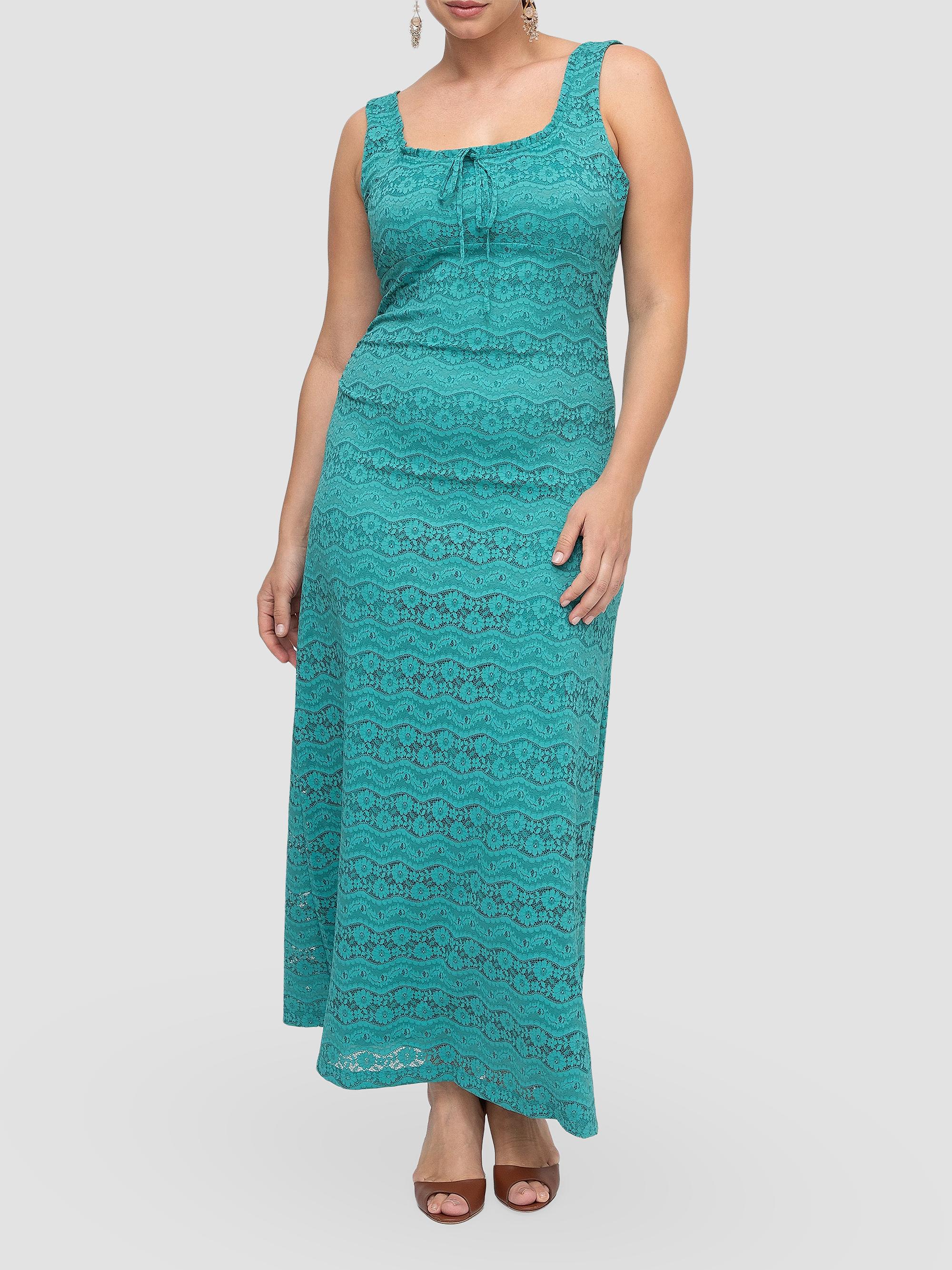 Hill House Home Women's The Coraline Dress - Teal Stretch Lace | Thumbnail 4
