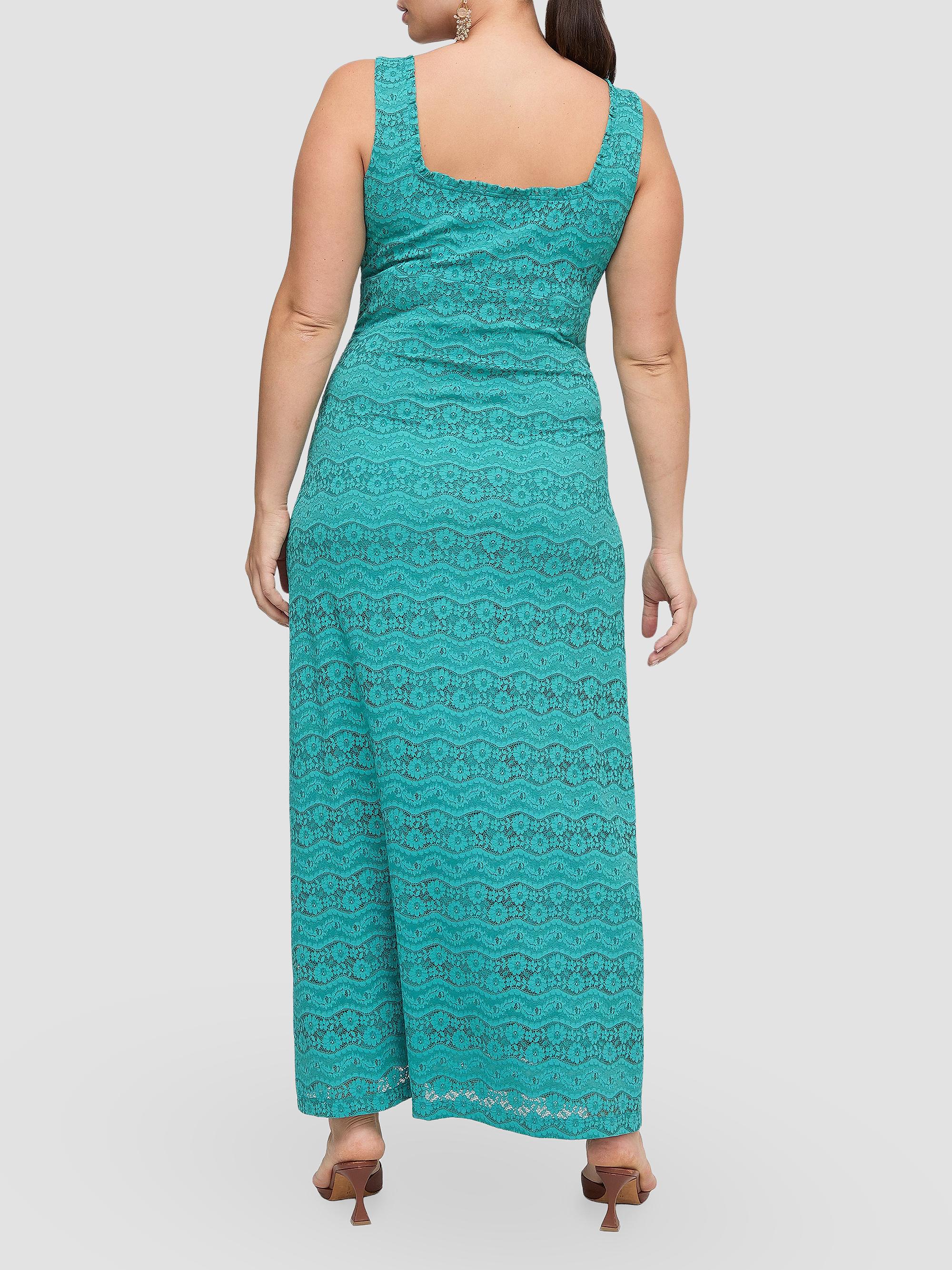 Hill House Home Women's The Coraline Dress - Teal Stretch Lace | Thumbnail 6