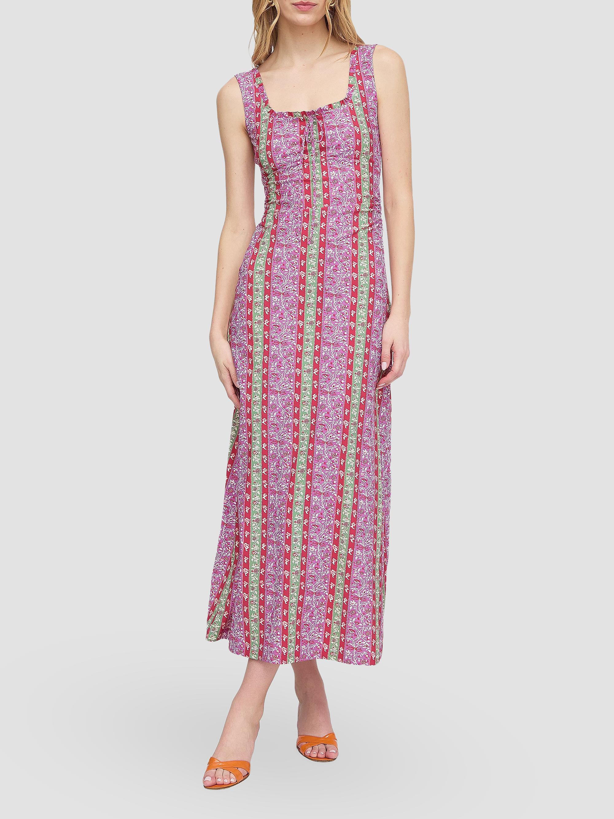 Hill House Home Women's The Coraline Dress - Sunset Etched Floral Stripe