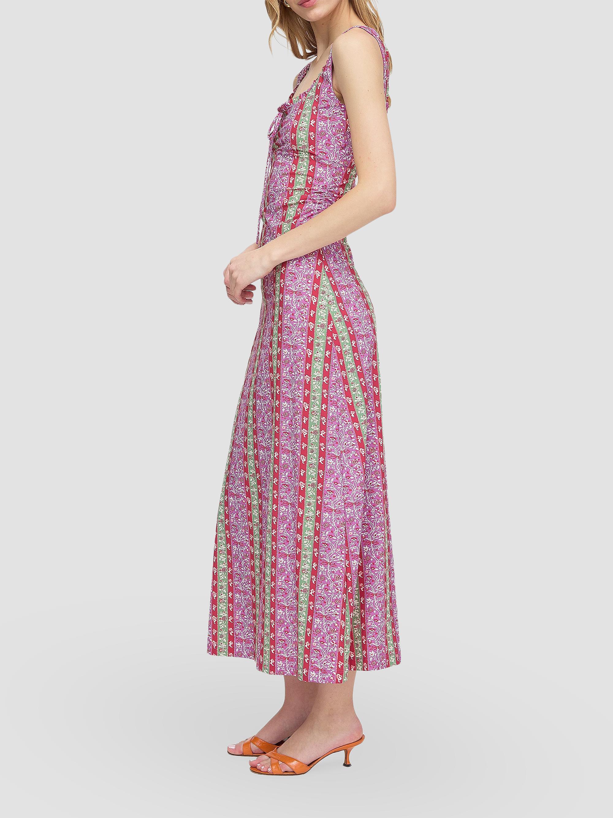 Hill House Home Women's The Coraline Dress - Sunset Etched Floral Stripe | Thumbnail 2
