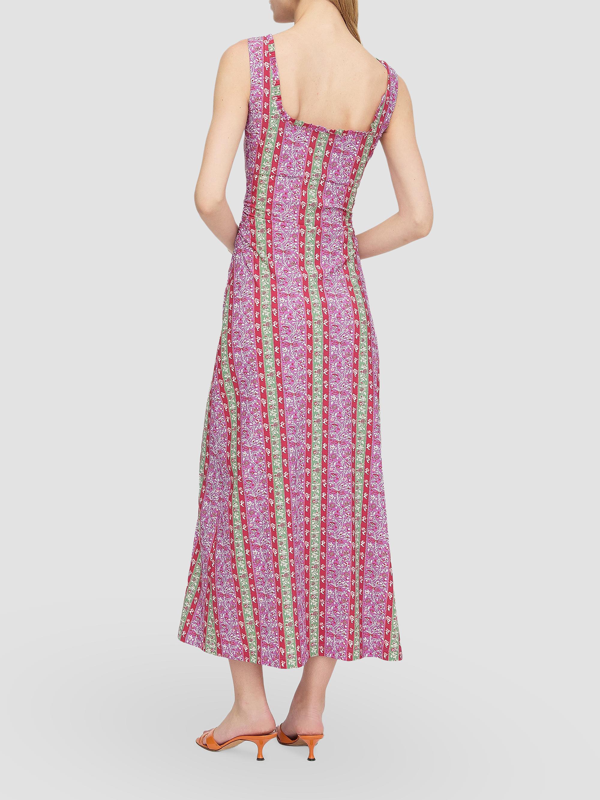 Hill House Home Women's The Coraline Dress - Sunset Etched Floral Stripe | Thumbnail 3