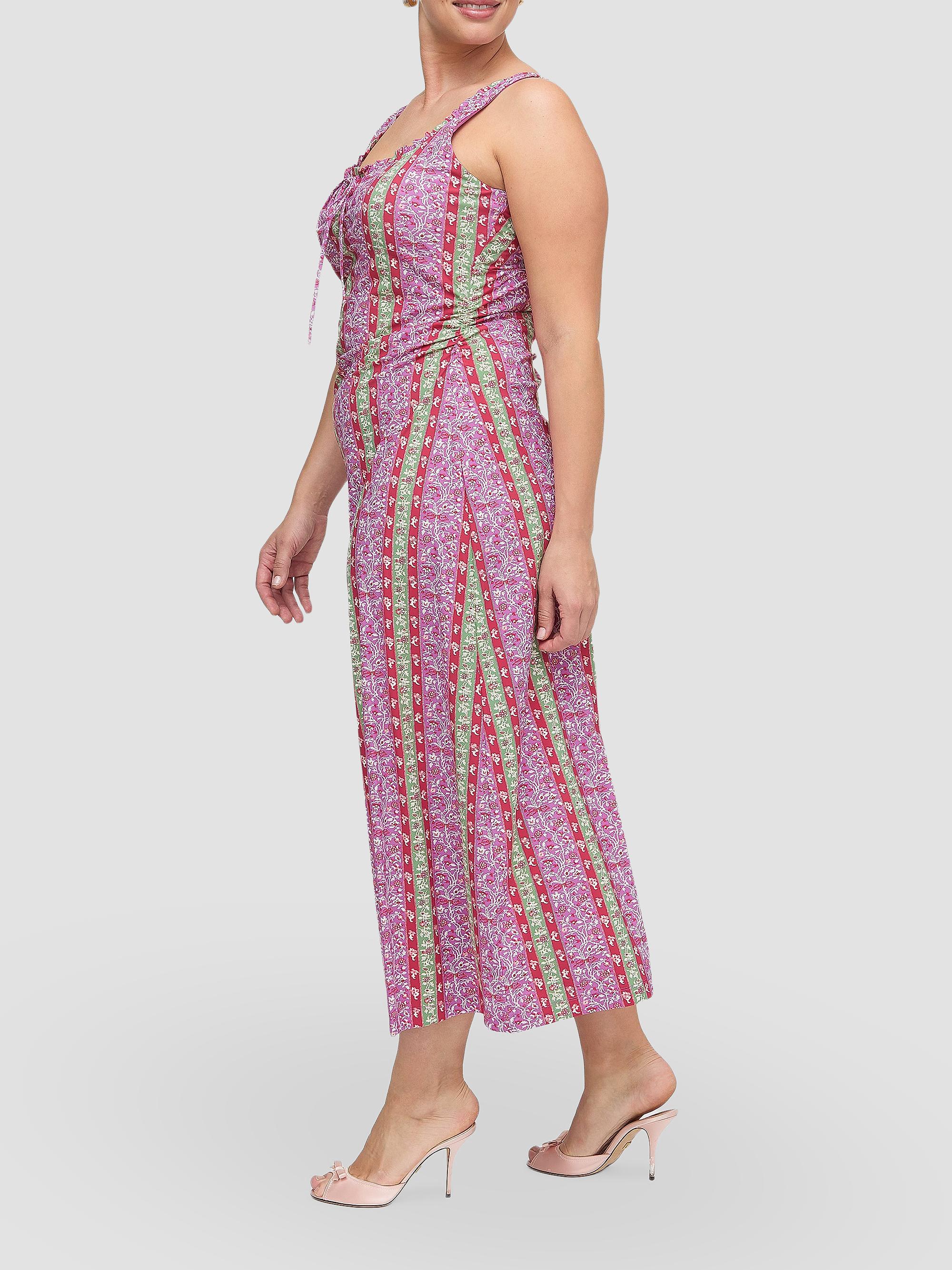 Hill House Home Women's The Coraline Dress - Sunset Etched Floral Stripe | Thumbnail 5