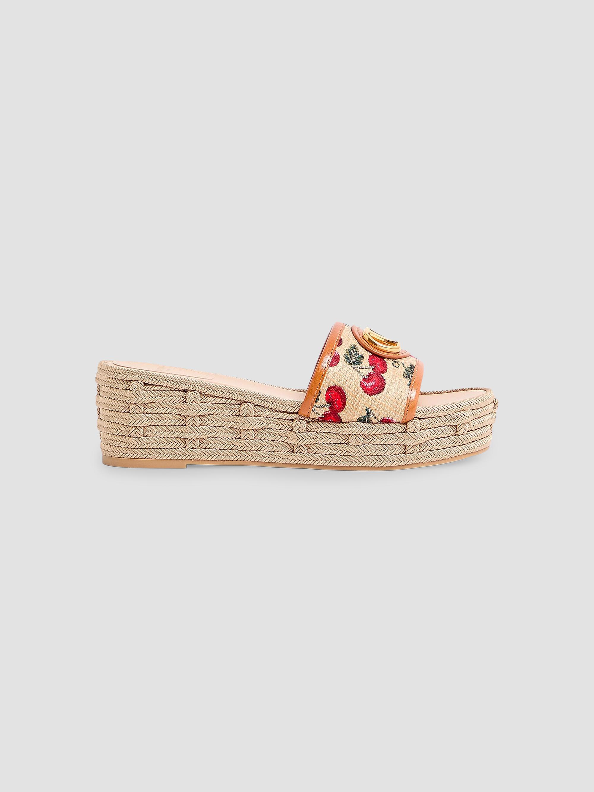 Valentino Garavani VLogo Signature 60MM Flatform Sandals in