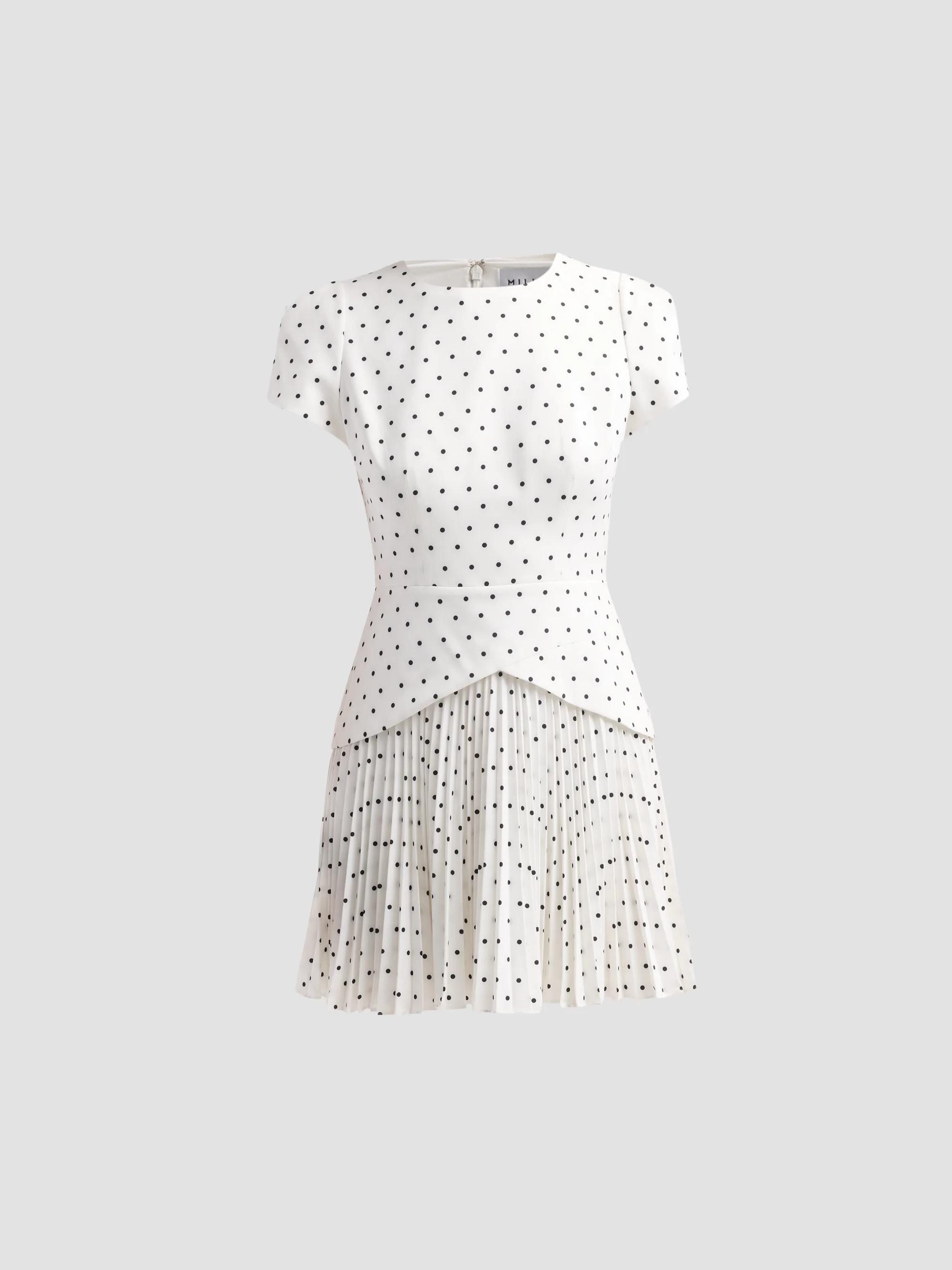 Haddy Polka Dot Layered Mini Dress