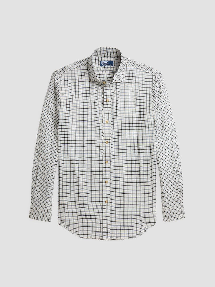 Polo Ralph Lauren Men's Classic-fit Tattersall Twill Shirt In Off White Multi