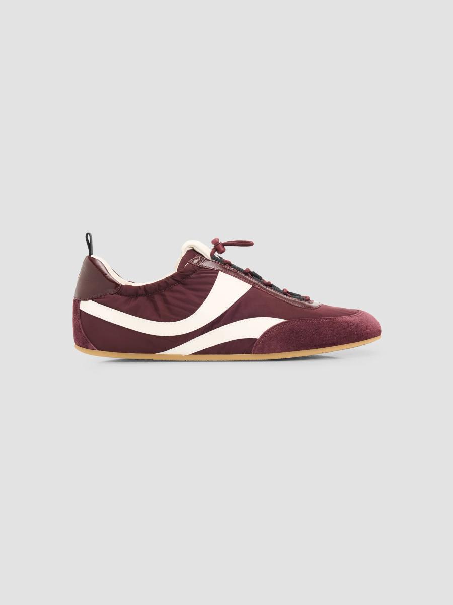 Stuart Weitzman Women's Vander Low-top Ballet Sneakers In Boysenberry Cream