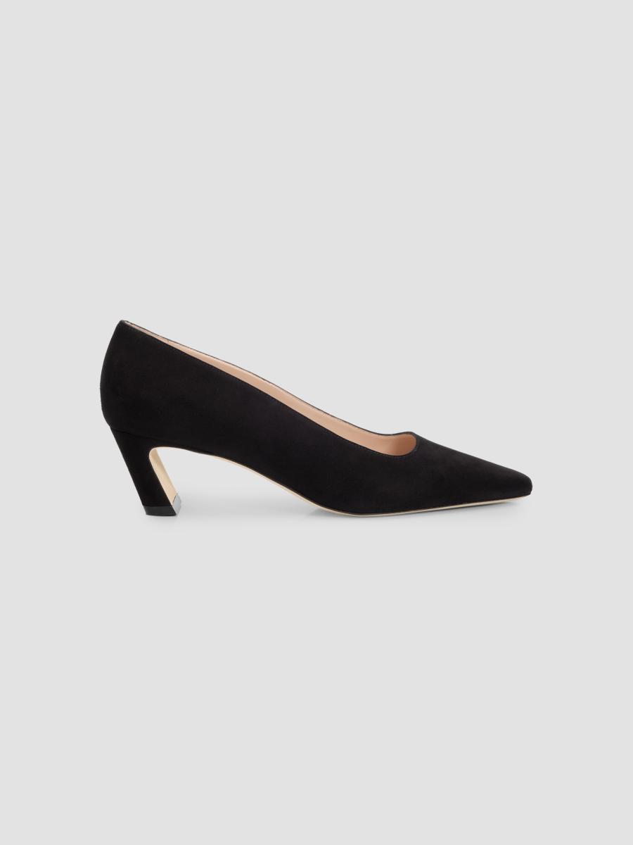Stuart Weitzman Women's Stassi 50mm Suede Pumps In Black