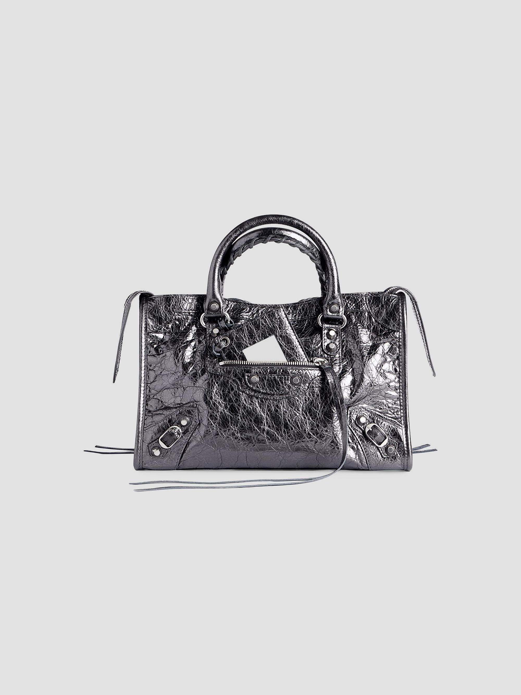 Balenciaga Women's Le City Top Handle Bag - Steel Grey | Thumbnail 7