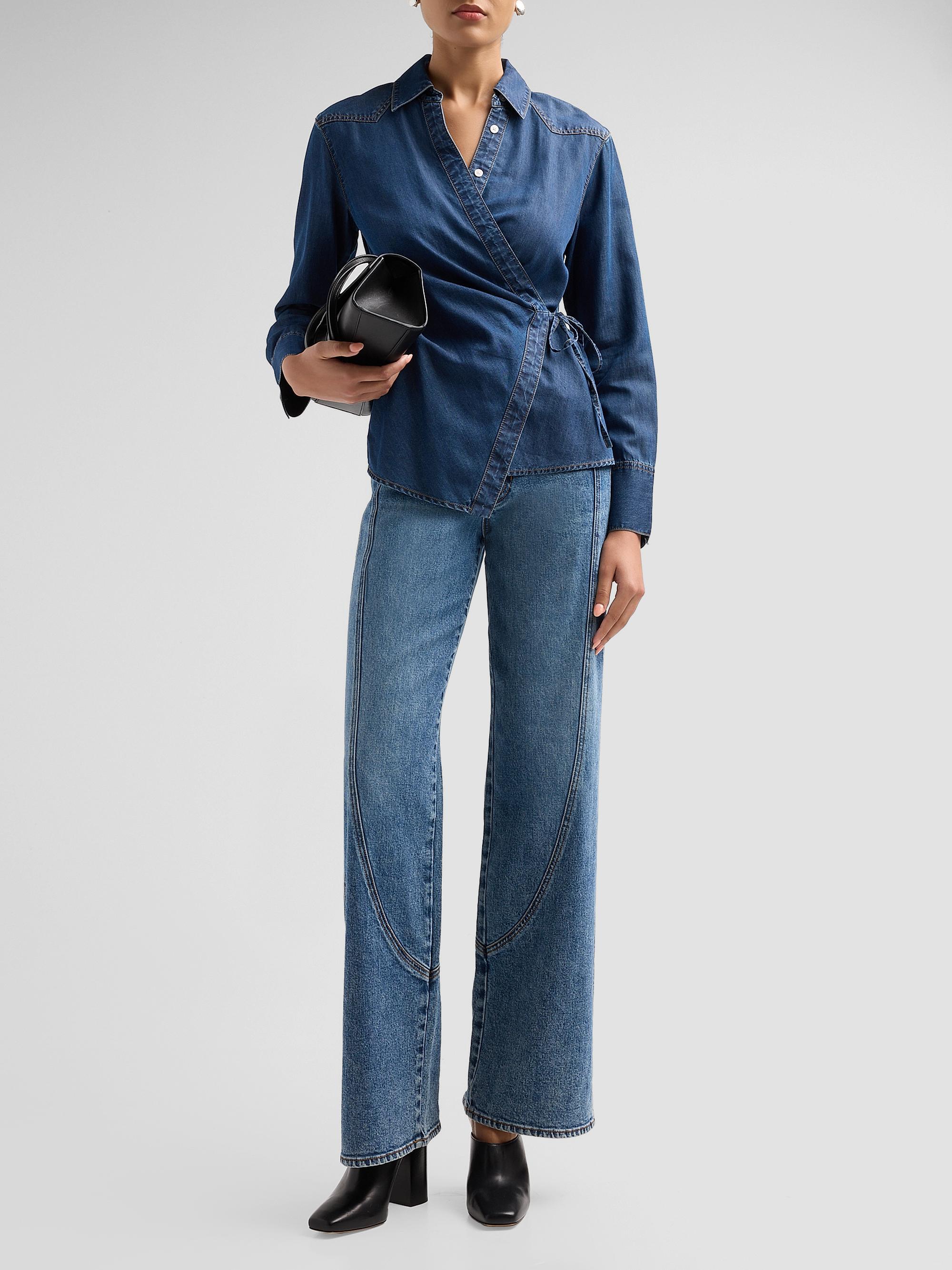 Perezzi Denim Wrap Shirt