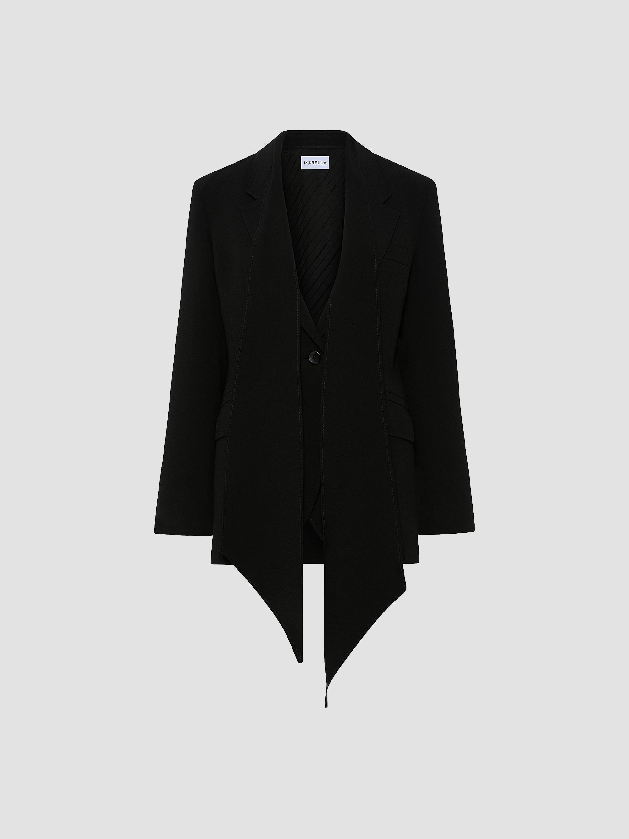 Marella Women's Envers Satin Jacket - Black