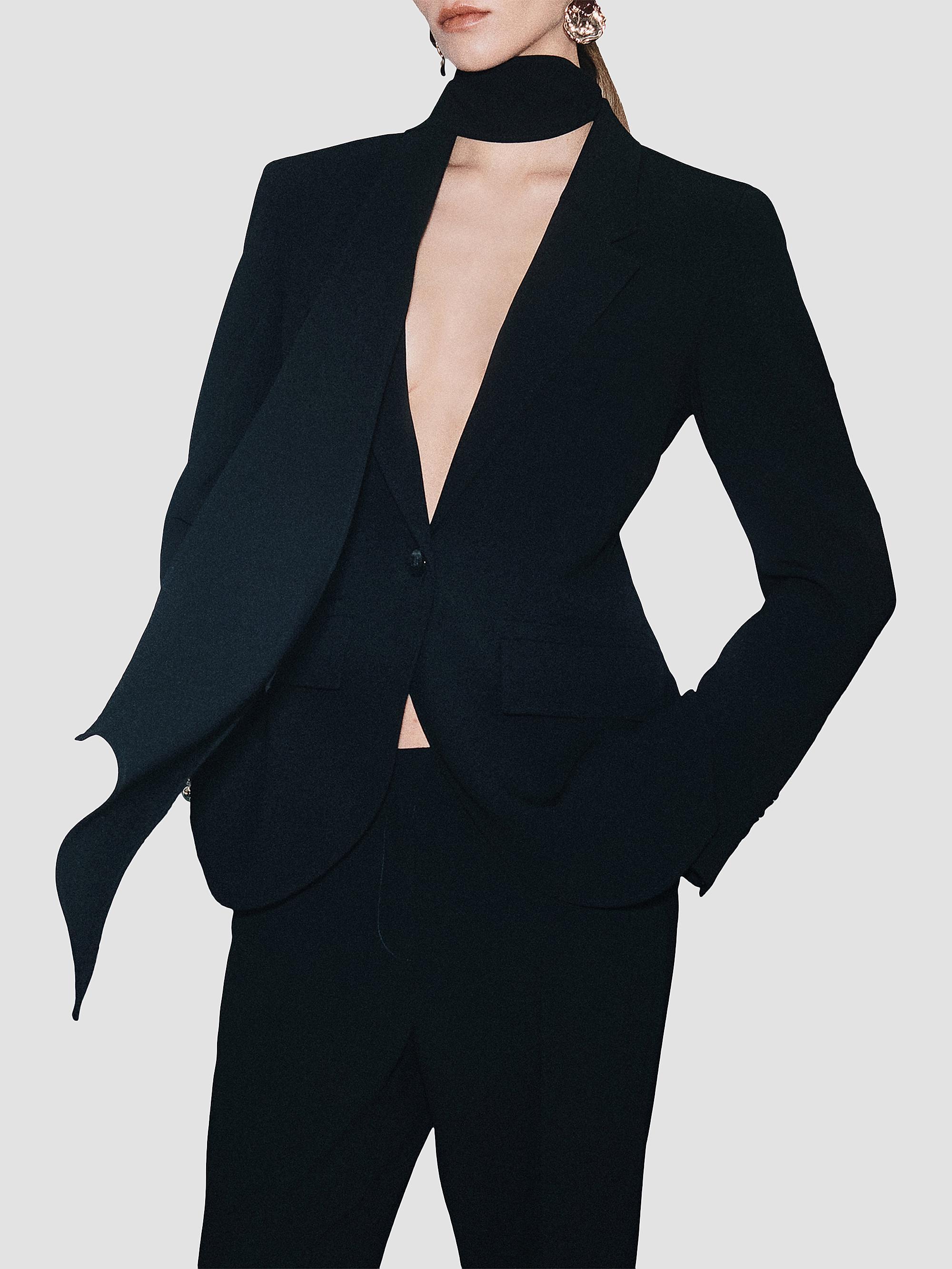 Marella Women's Envers Satin Jacket - Black | Thumbnail 4