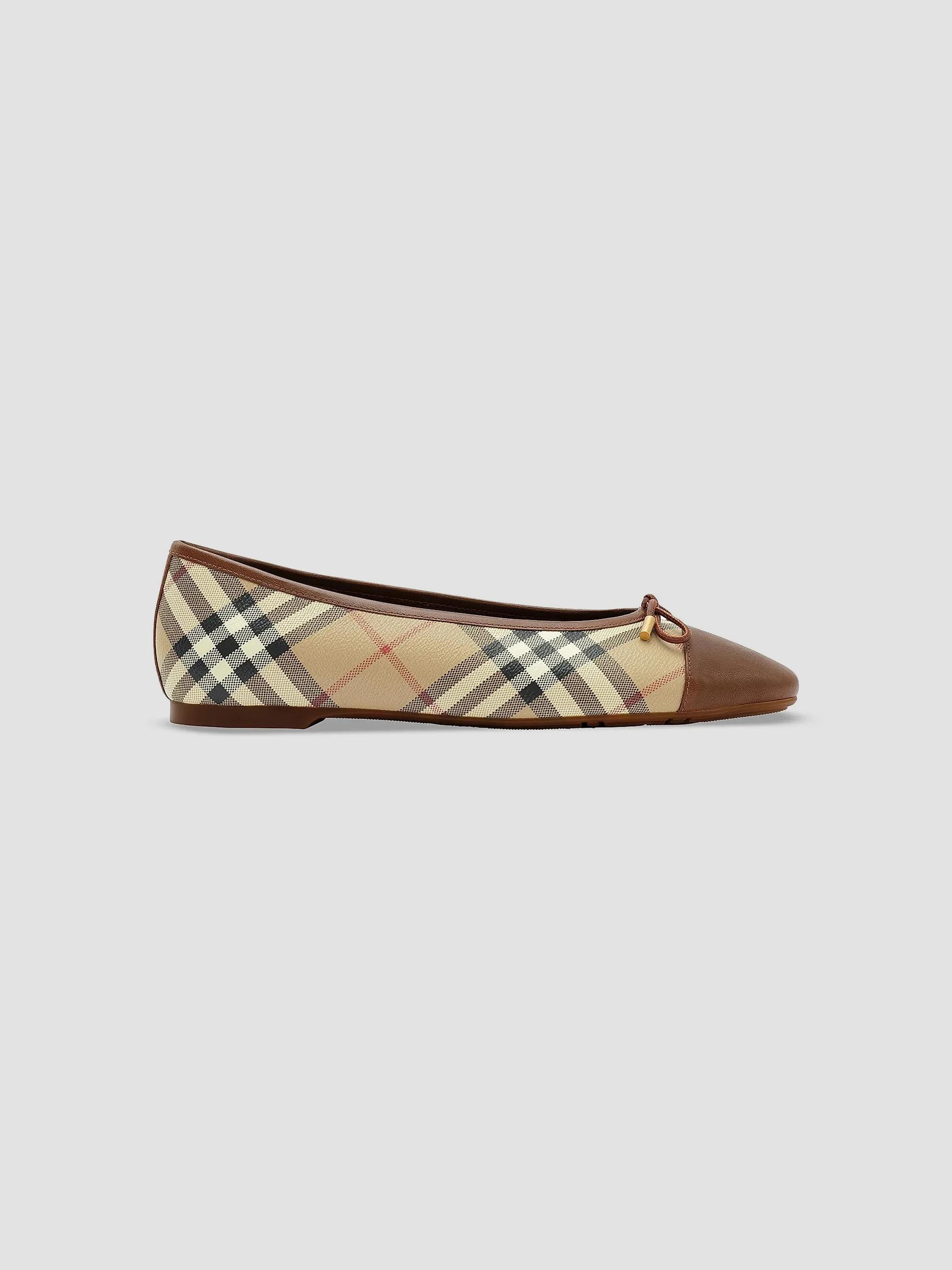 Burberry Dame Check Slingback Flats | Saks Fifth Avenue