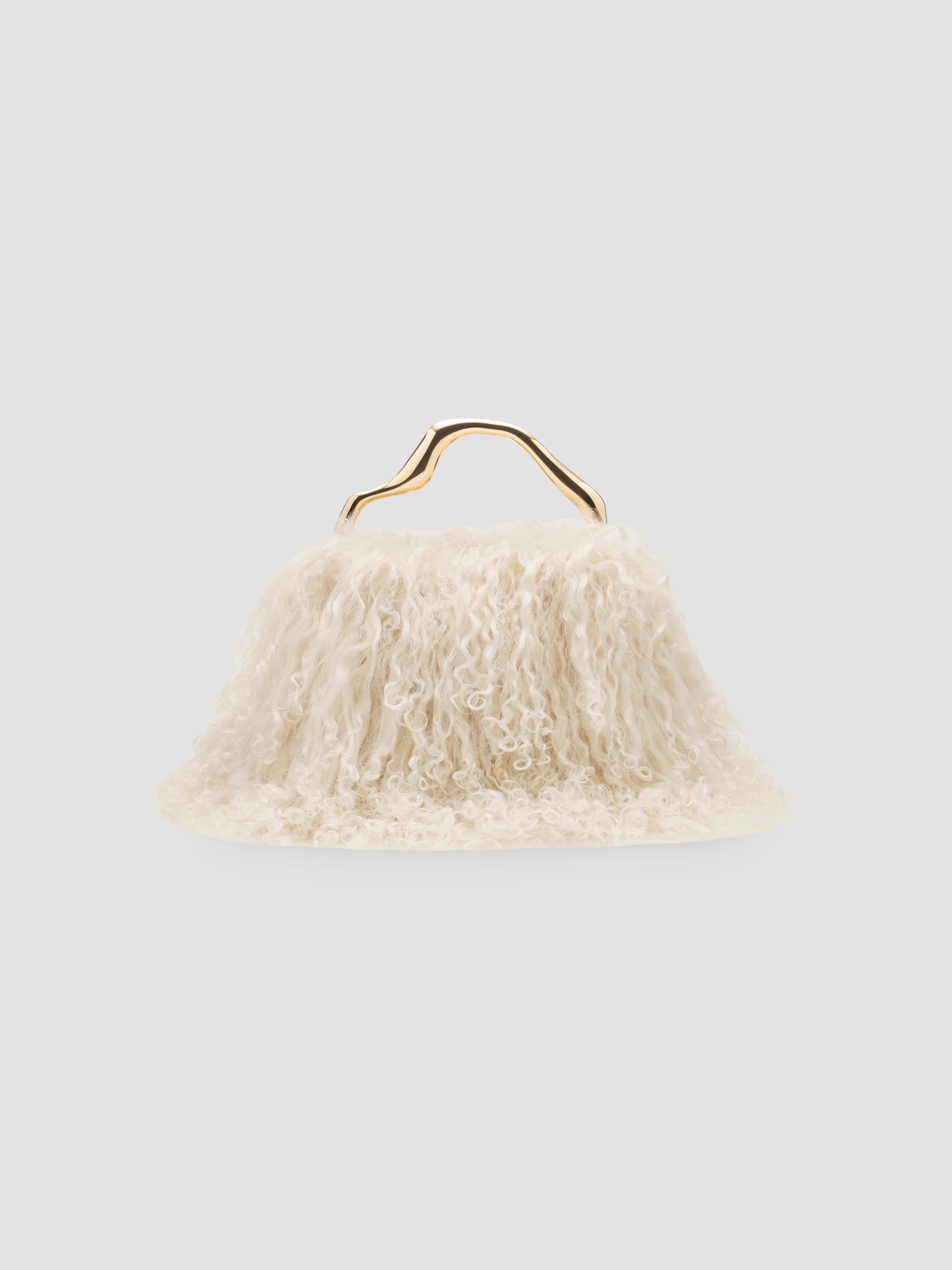 Cult Gaia Solene Shearling Mini Handle Bag | Saks Fifth Avenue