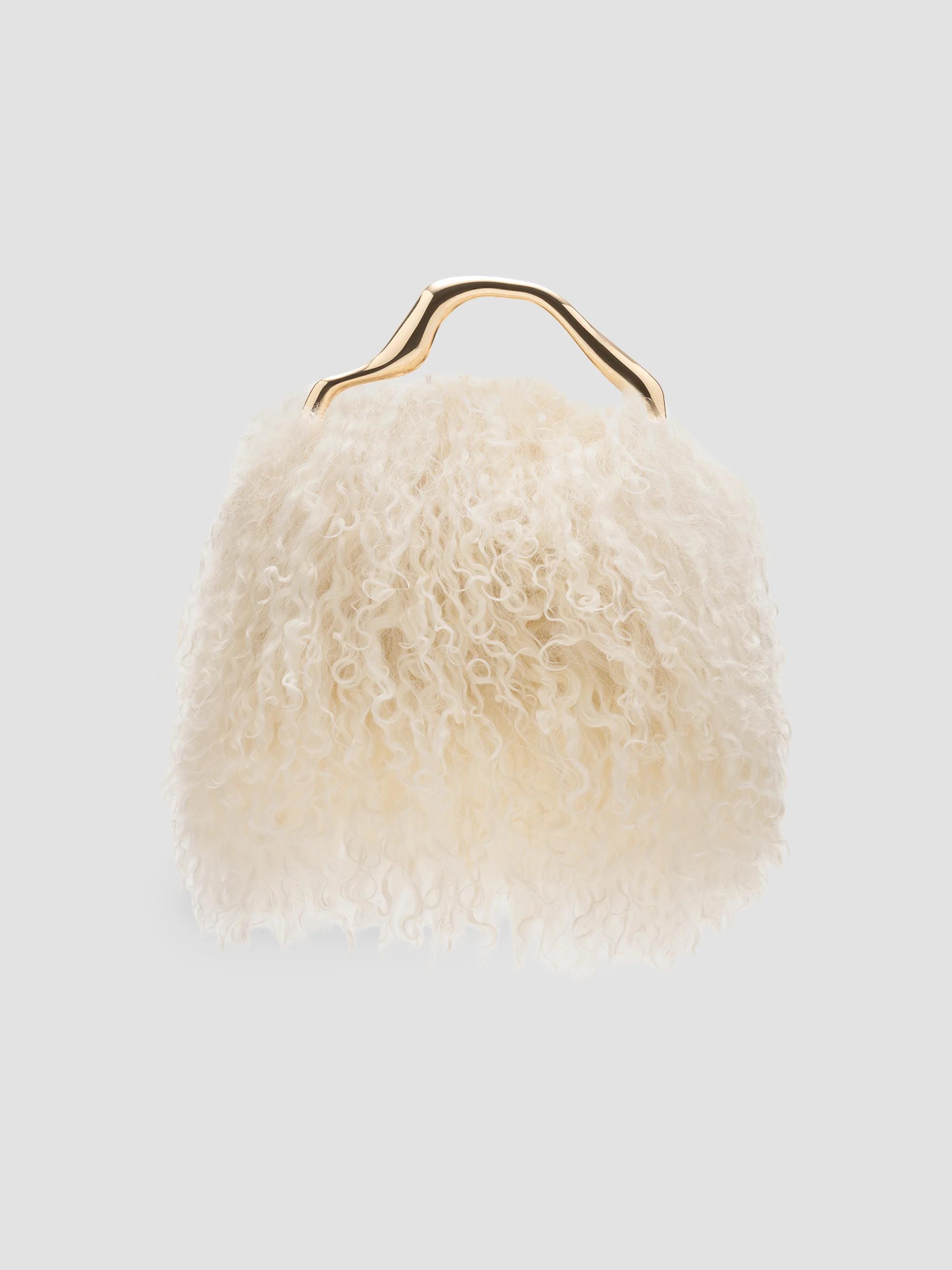 Cult Gaia Solene Shearling Mini Handle Bag | Saks Fifth Avenue