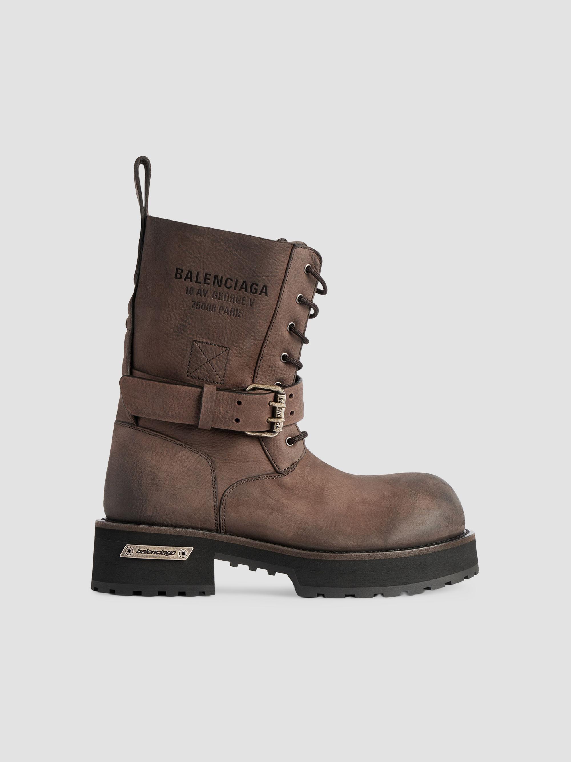 Balenciaga Men's Venom Lace-Up Boots - Brown | Thumbnail 8