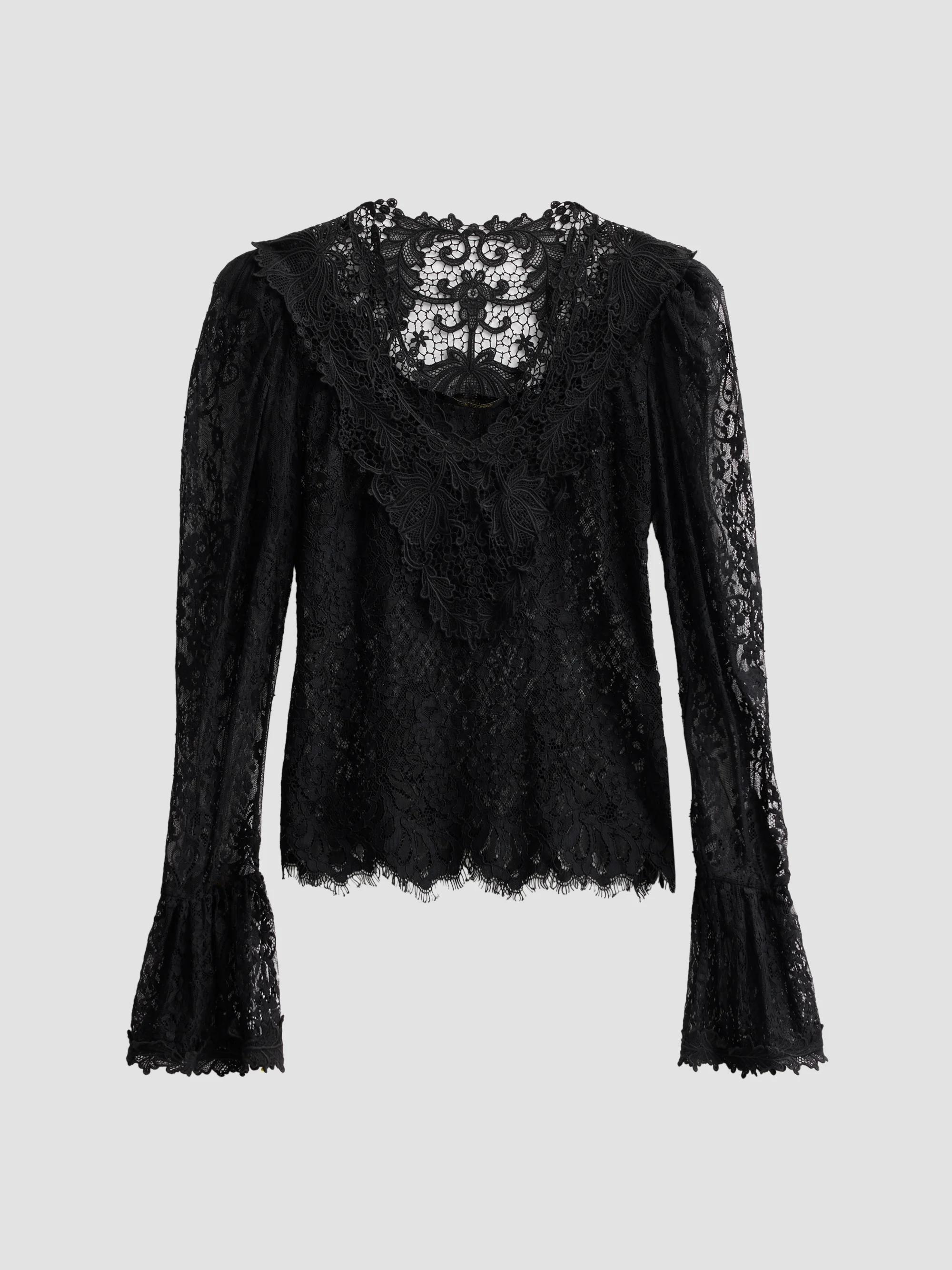 khadi&co　カディアンドコー swan blouse with lace Ciao Lucia Renata Embroidered Cotton Voile Top | Saks Fifth Avenue