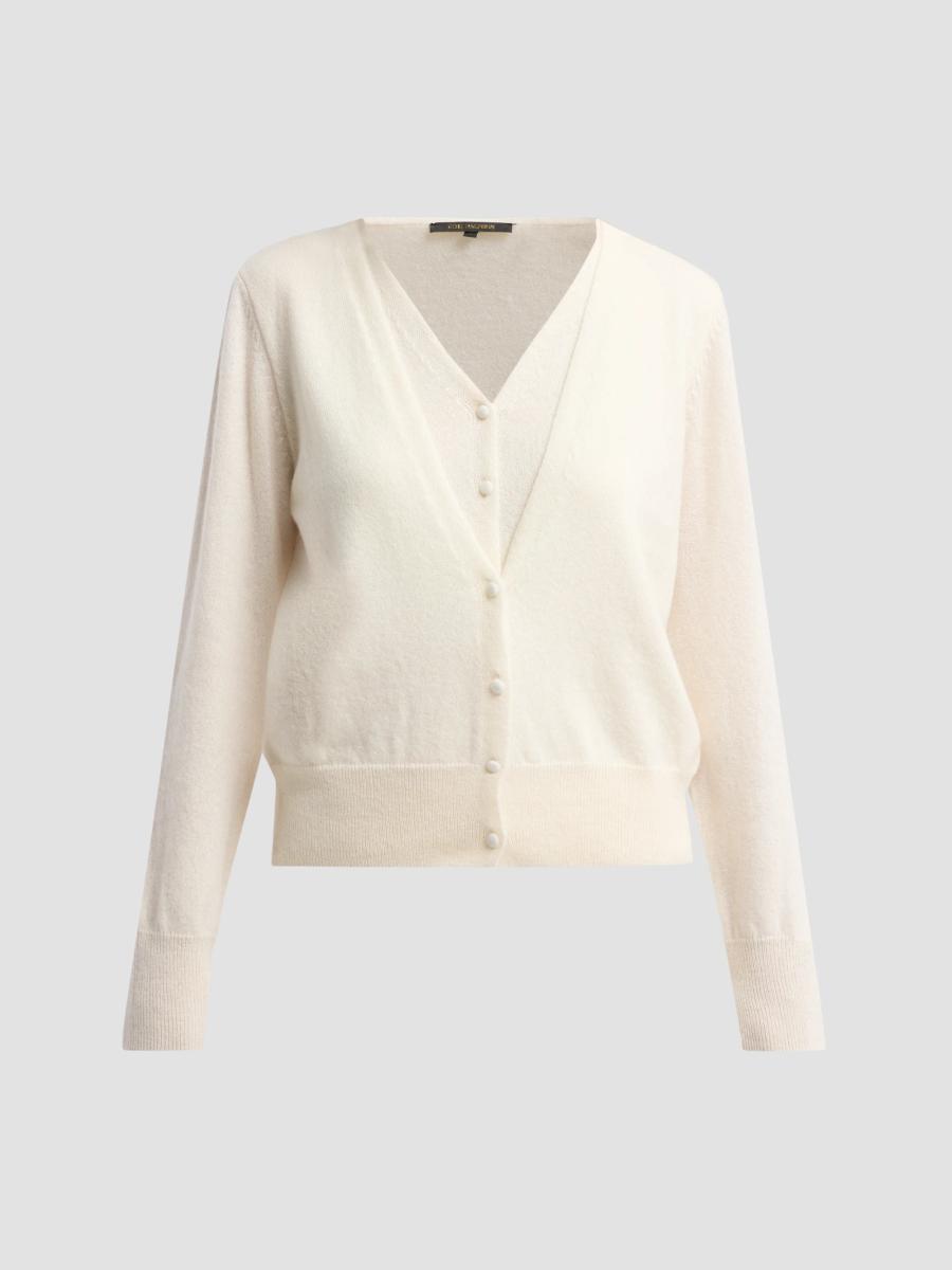 Kobi Halperin Women's Heather Cashmere Layered Sweater In Ivory