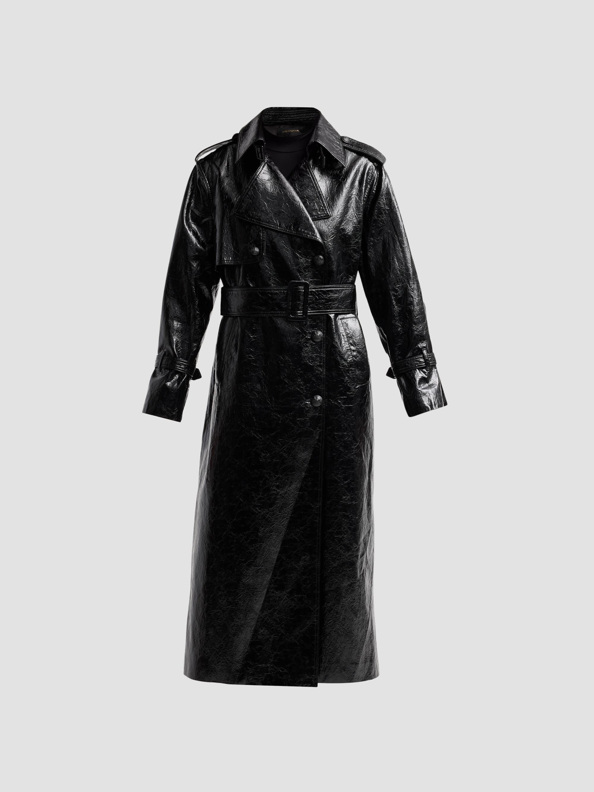 Kobi Halperin Tony Faux-Leather Trench Coat