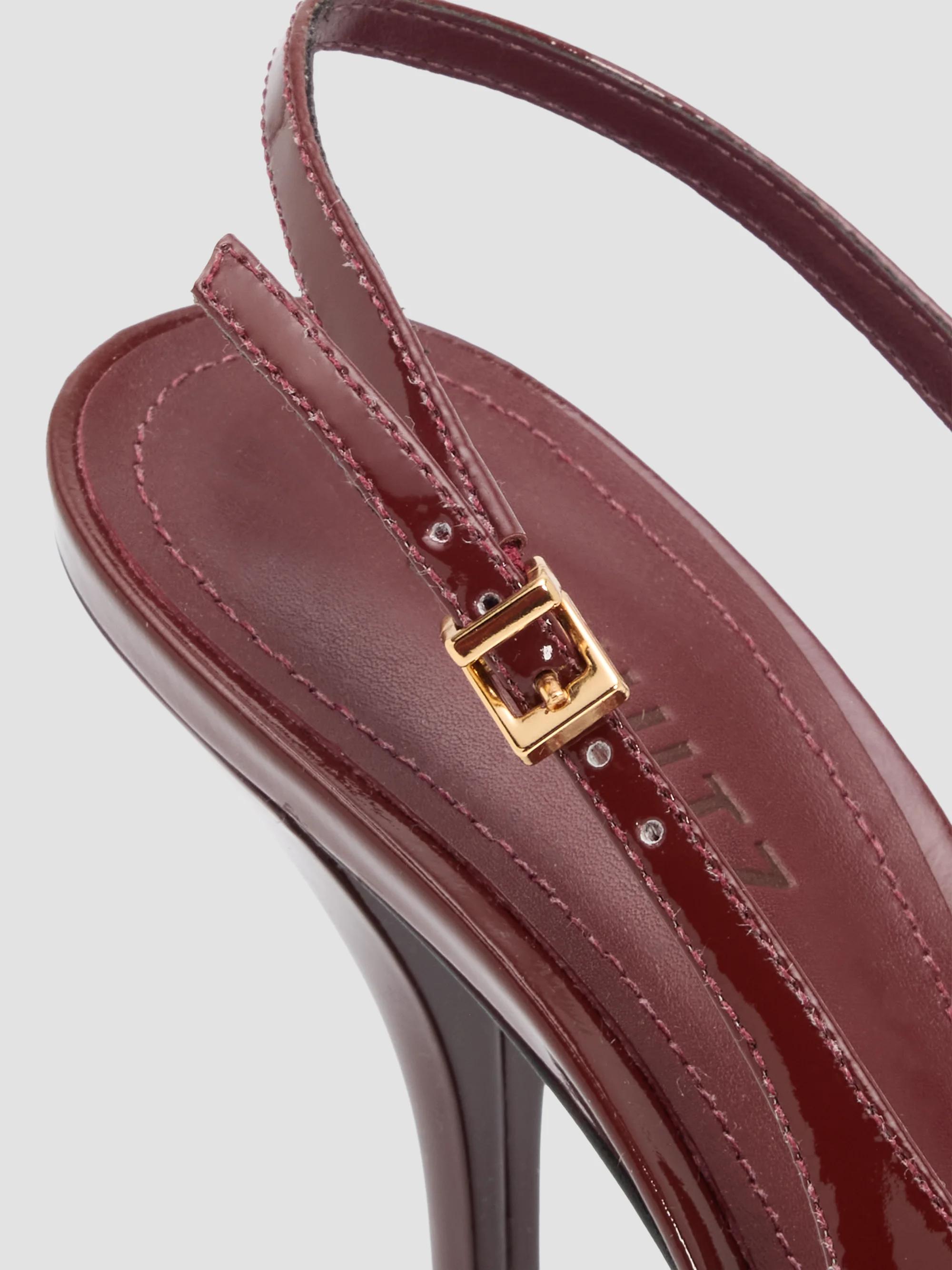burgundy patent leather dress Schutz Liora 100MM Pumps, Port Burgu, Women's, 7.5 neckline detail:Halter Neck