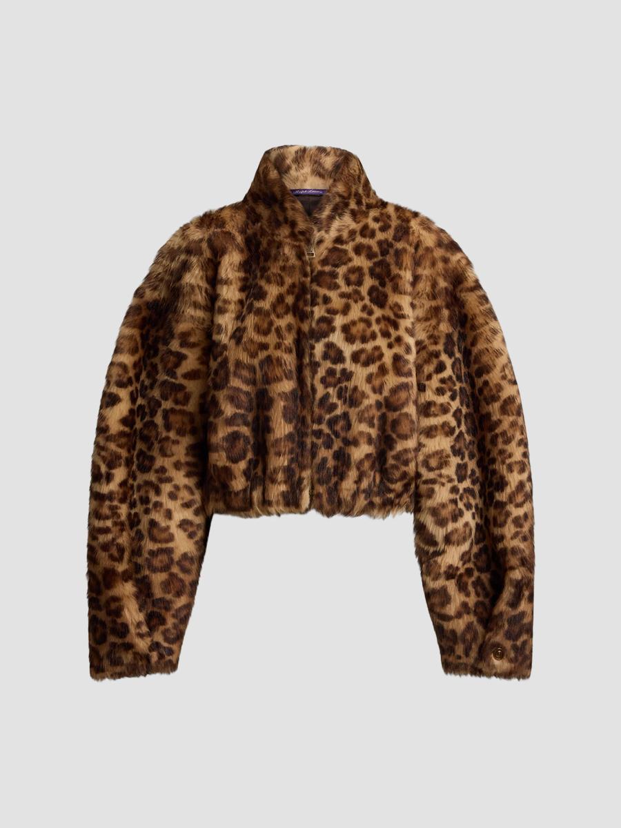 Ralph Lauren Collection Balvin Leopard-Print Shearling Coat | Saks ...