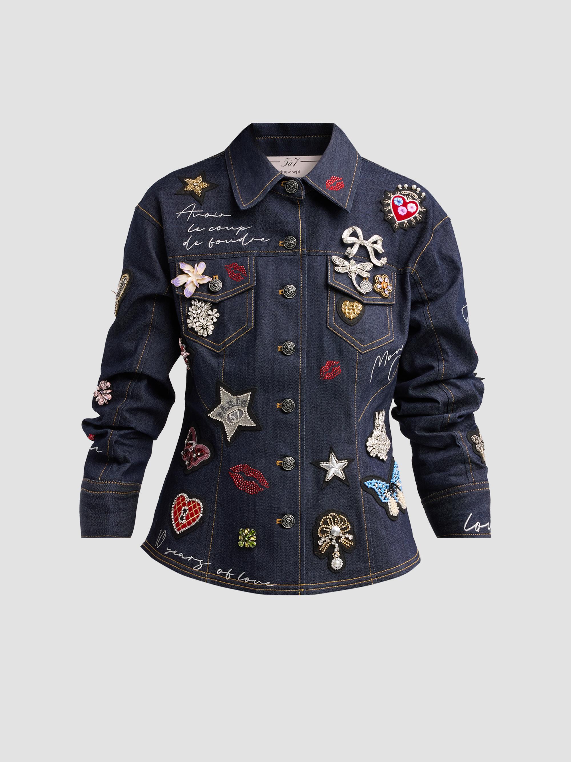 Cinq à Sept Denim Scrunched Canyon Jacket | Saks Fifth Avenue