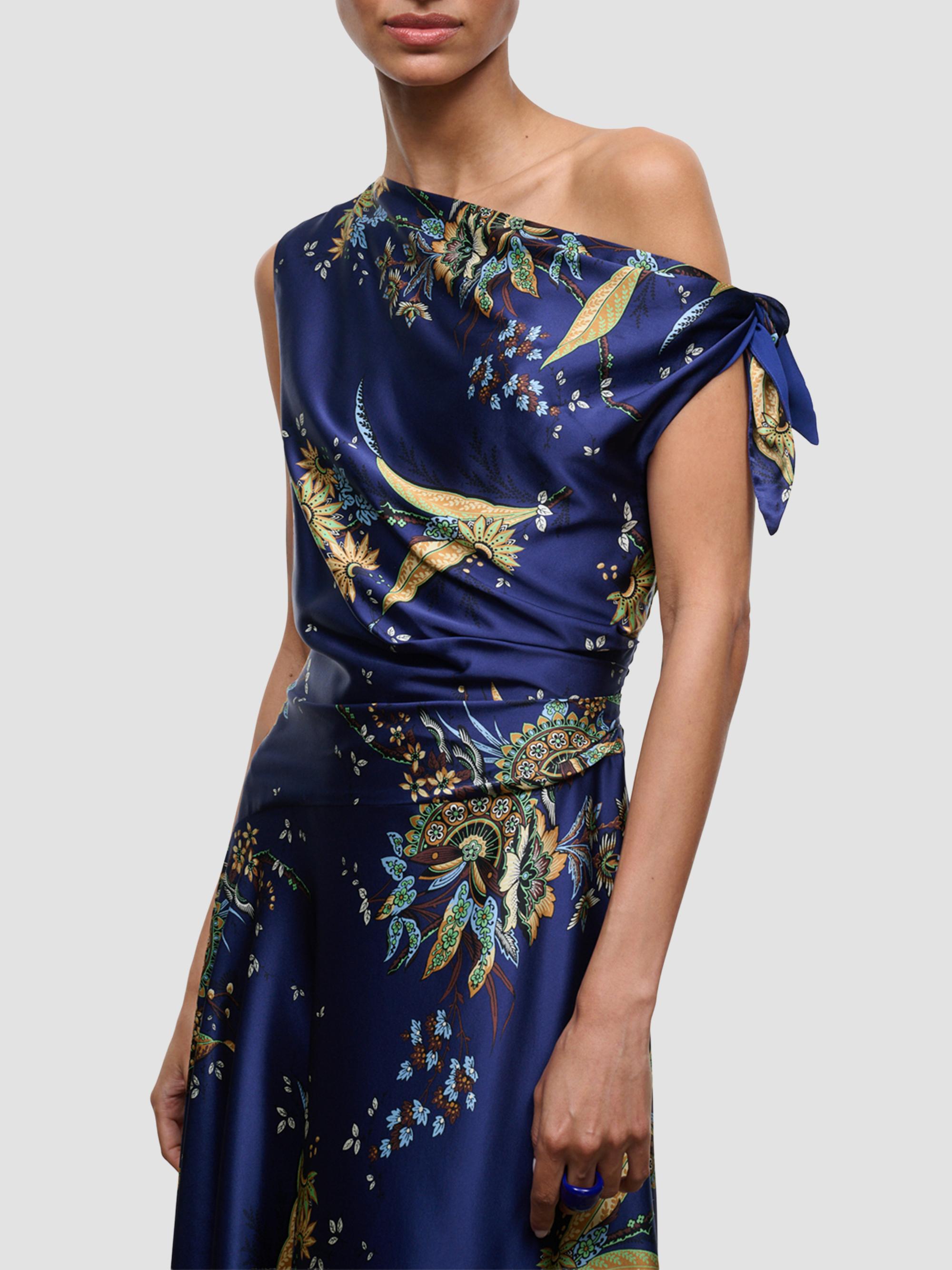Staud Women's Portia Silk Maxi Dress - Tapestry Midnight | Thumbnail 5