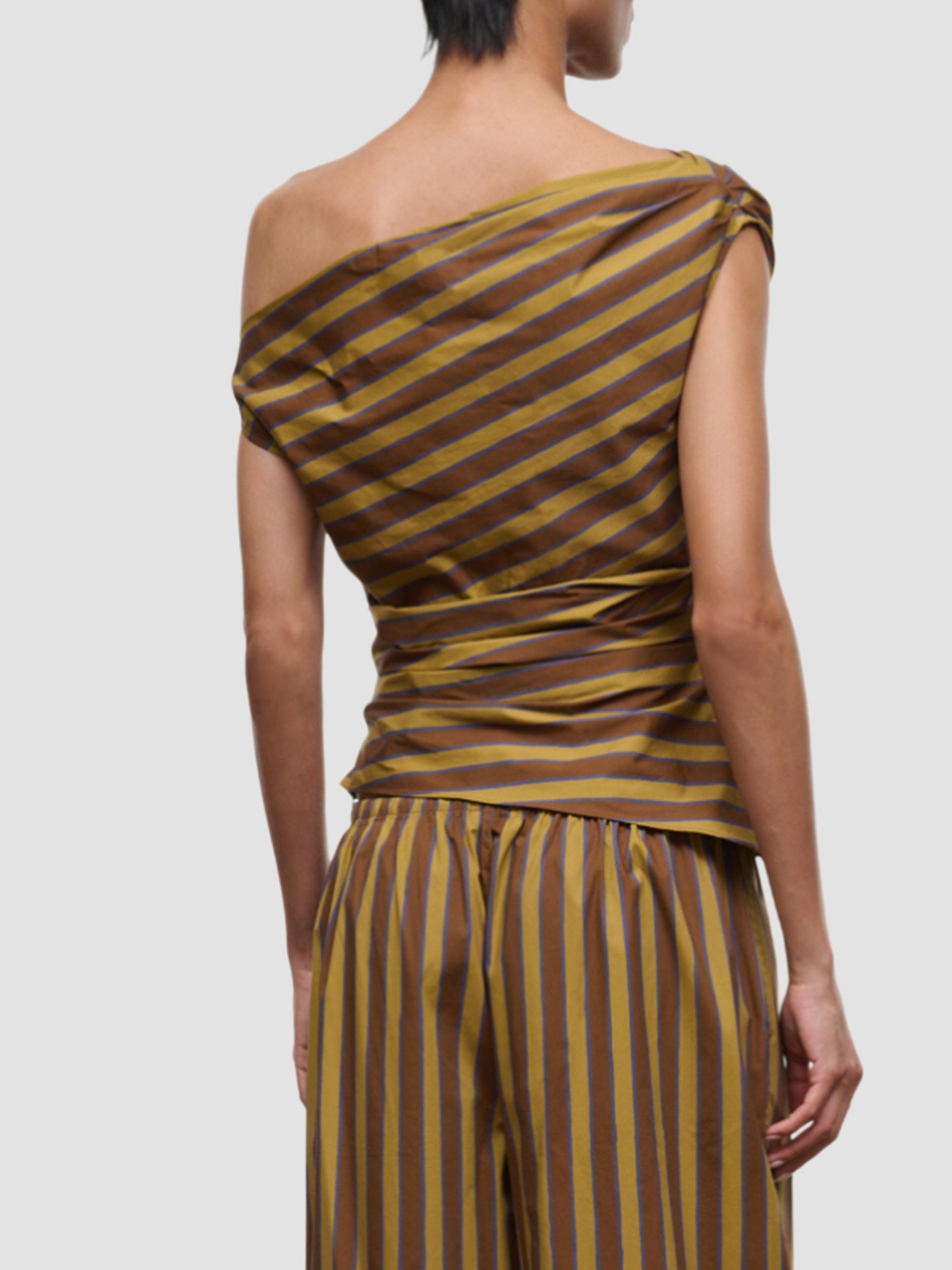Staud Women's Mateo Striped Cotton Pants - Cigar Stripe | Thumbnail 3
