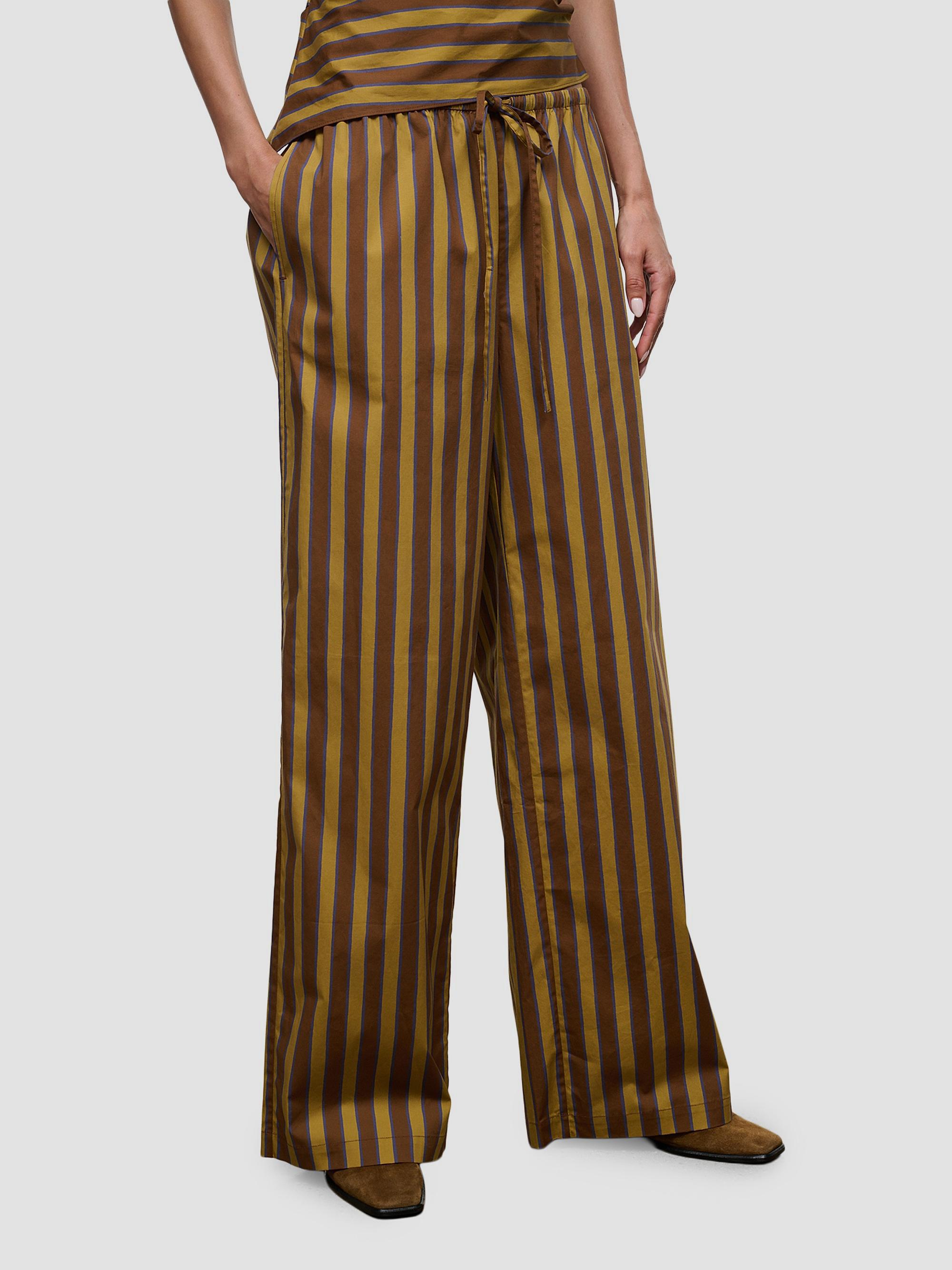 Staud Women's Mateo Striped Cotton Pants - Cigar Stripe | Thumbnail 5