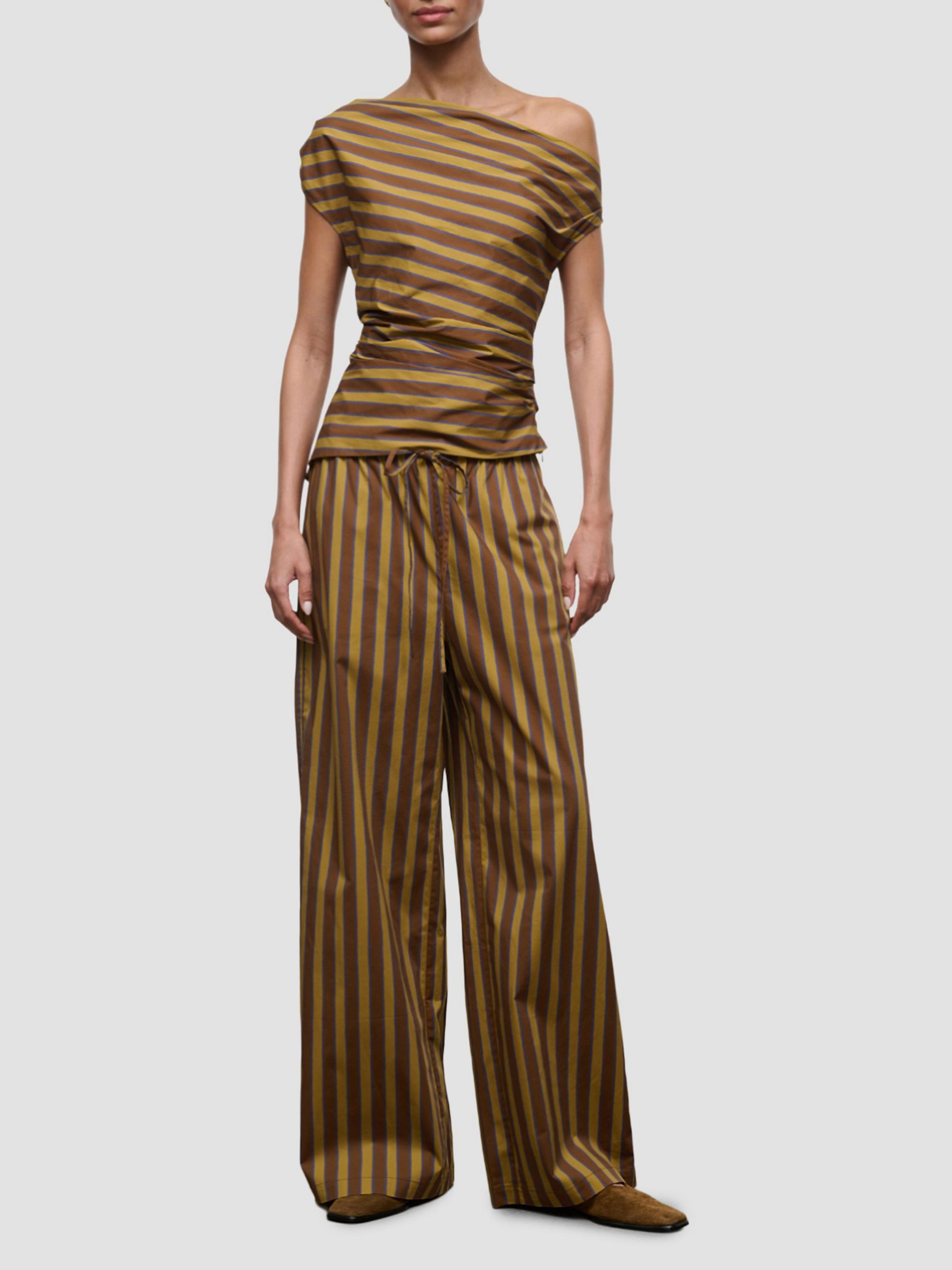 Staud Women's Mateo Striped Cotton Pants - Cigar Stripe | Thumbnail 2