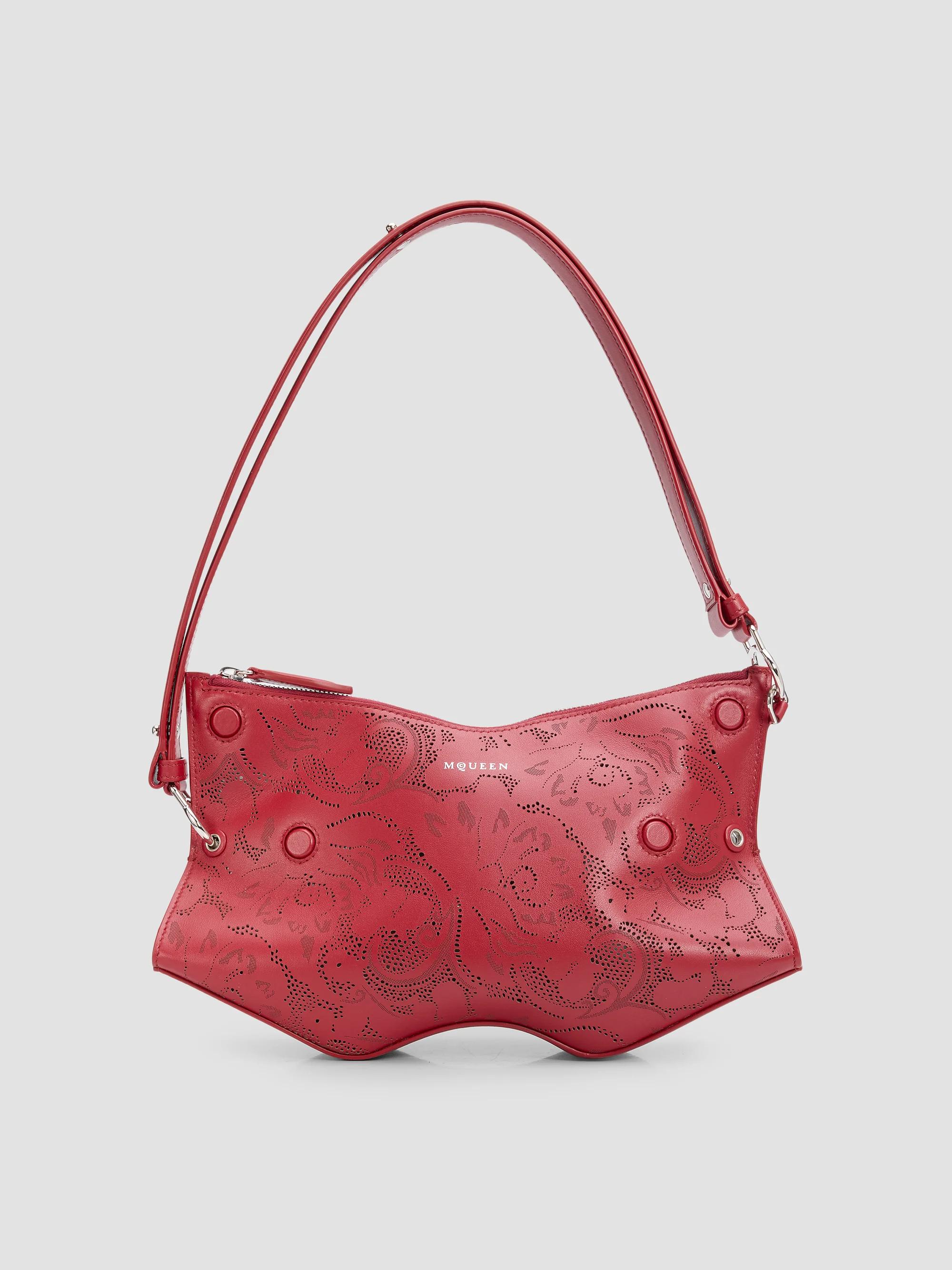 McQueen Mana Laser-Cut Leather Clutch | Saks Fifth Avenue