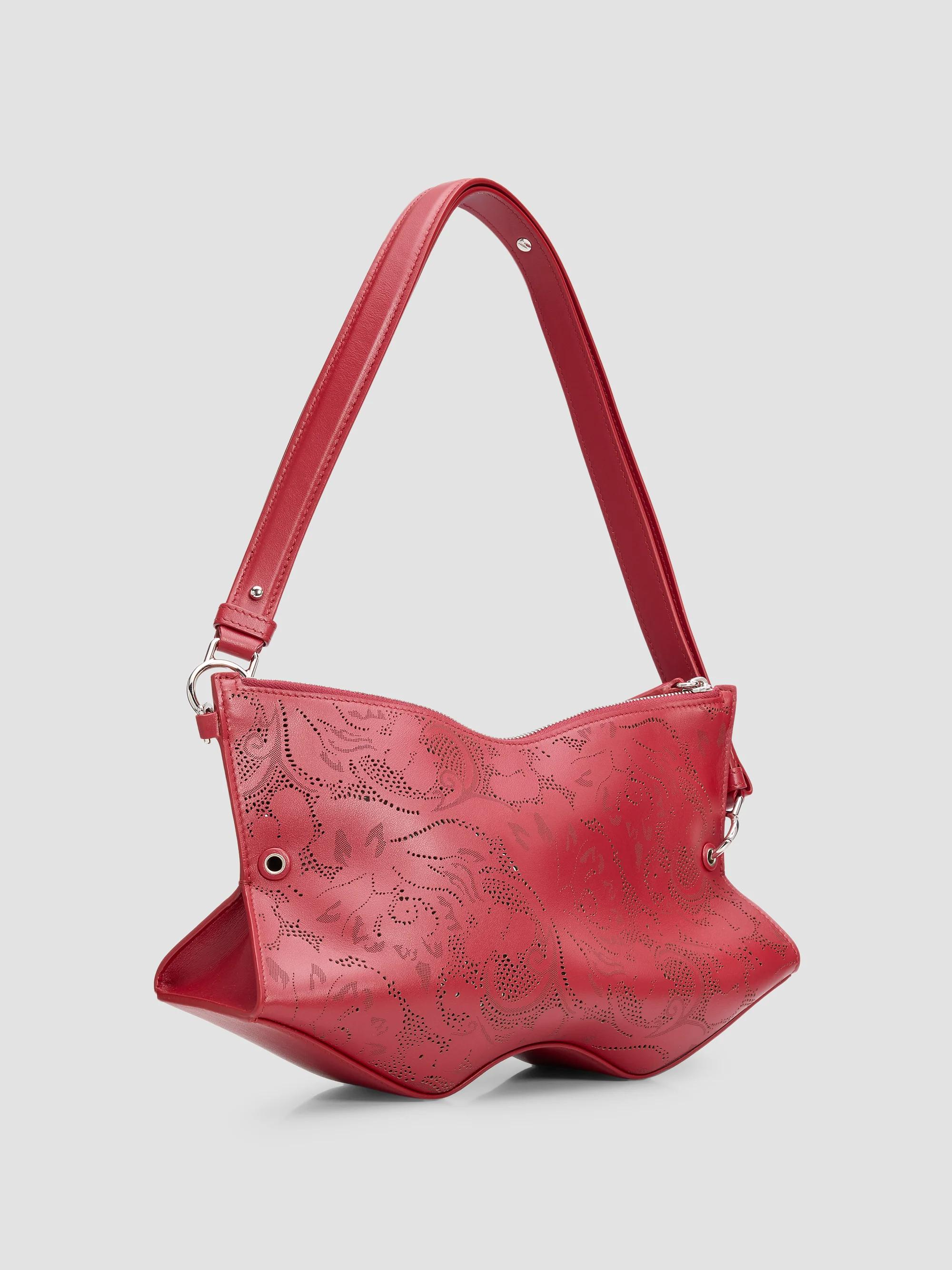 McQueen Mana Laser-Cut Leather Clutch | Saks Fifth Avenue
