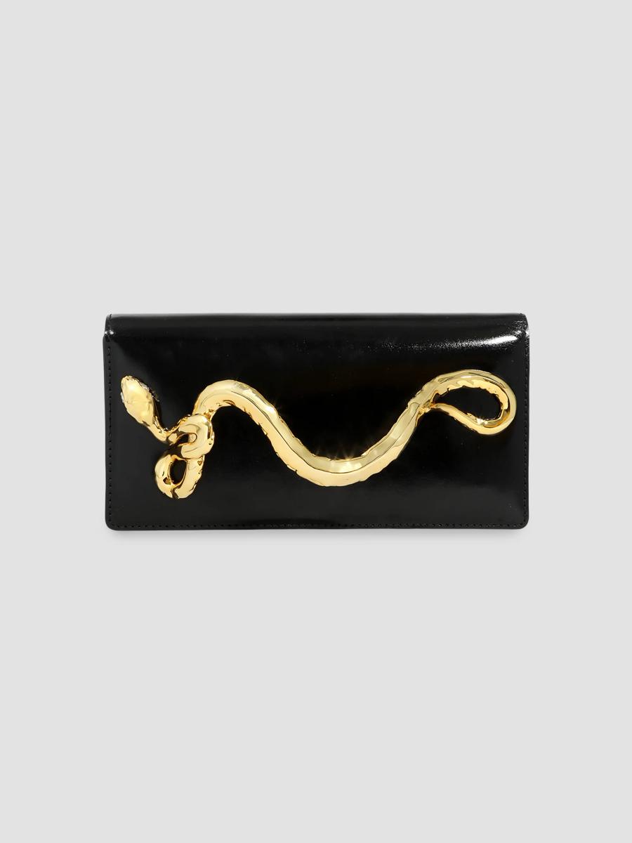 Alexis Bittar Women's 14k-gold-plated & Leather Shoulder Bag In Black