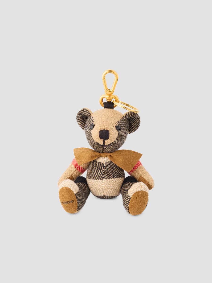 Burberry Women's Thomas Check Bear Bag Charm In Beige
