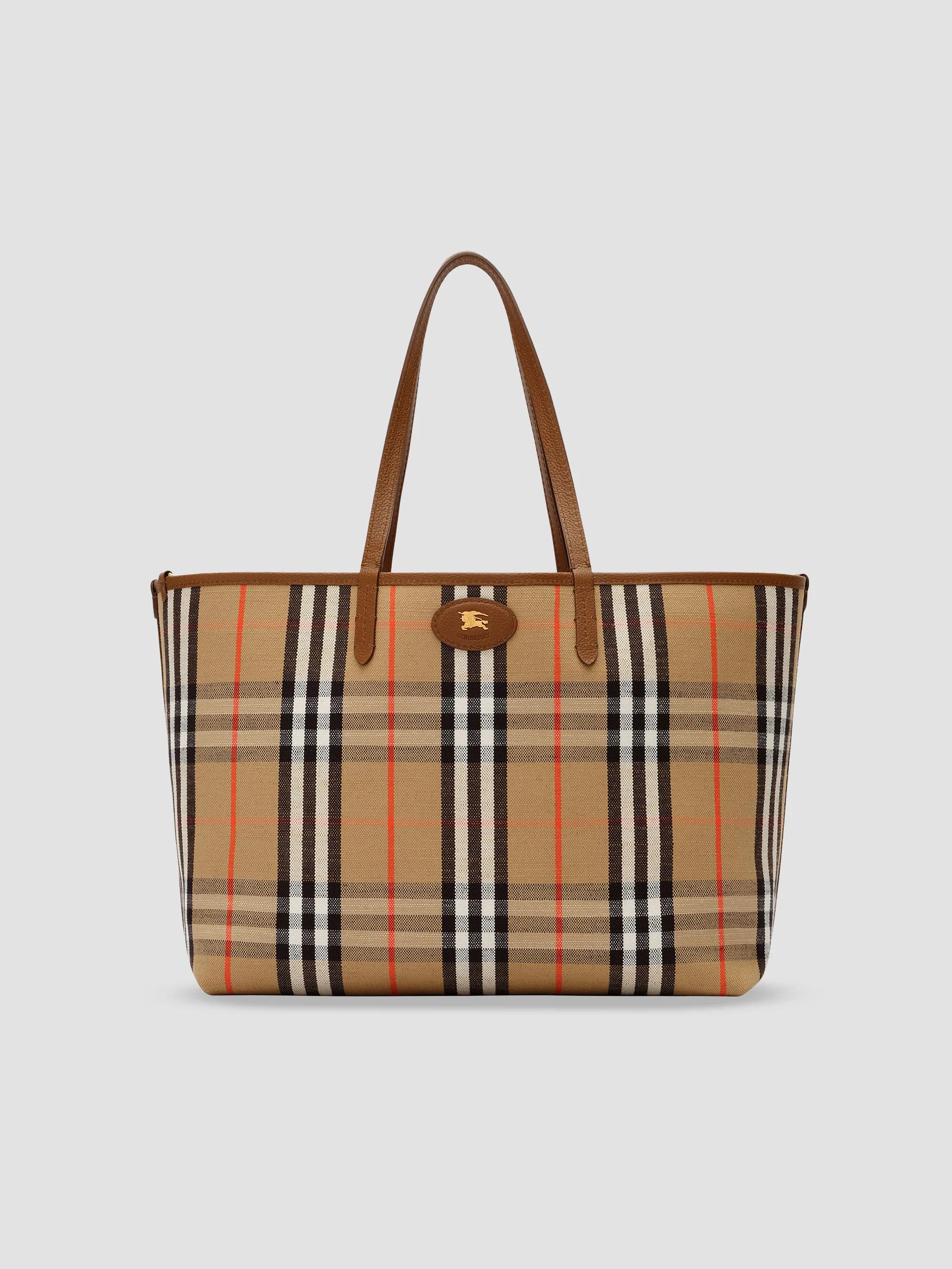 Burberry Check Zipped Tote | Saks Fifth Avenue