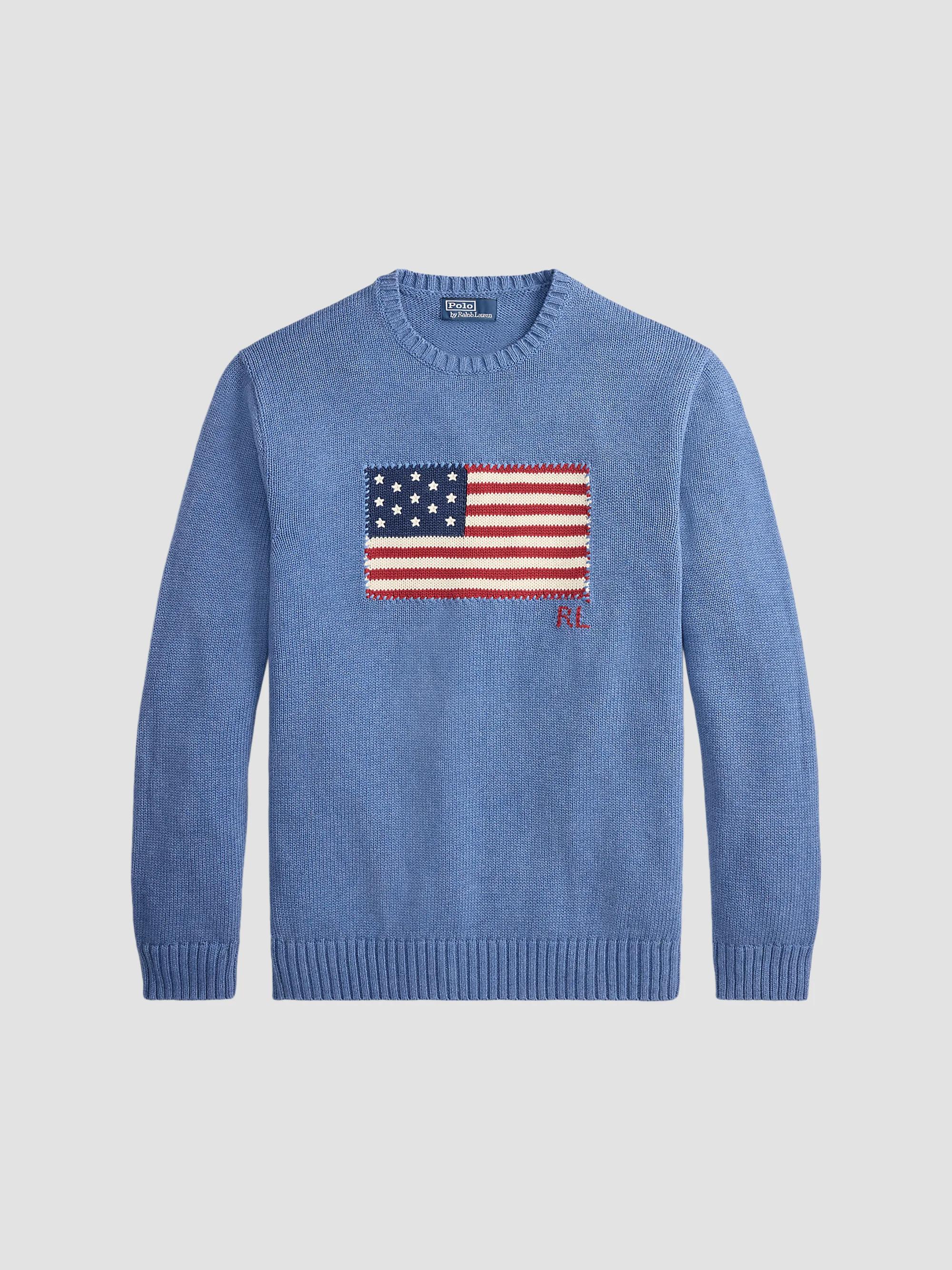 Polo Ralph Lauren The Iconic Flag Cotton Sweater | Saks Fifth Avenue