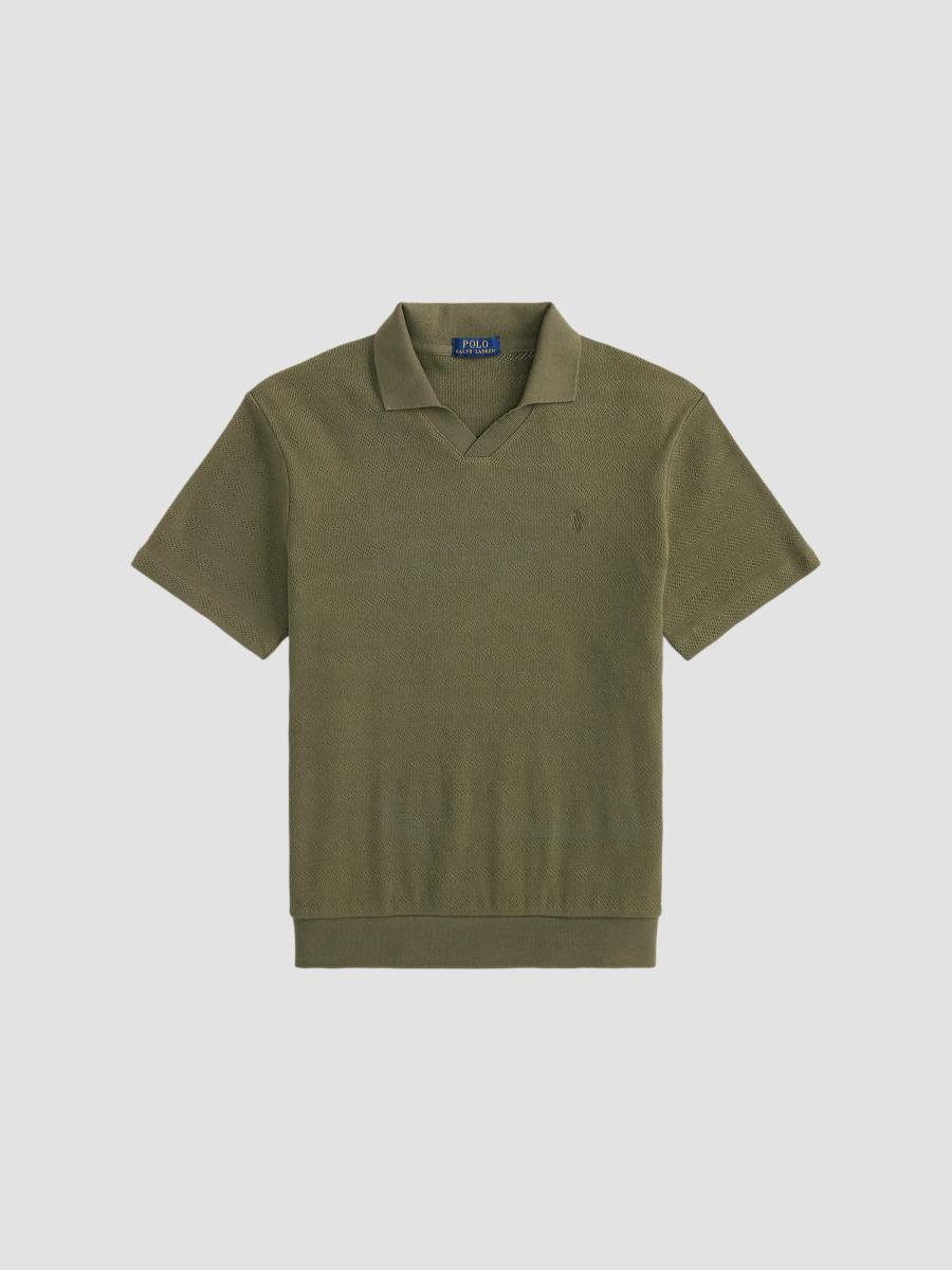 Polo Ralph Lauren Men's Pointelle-ribbed Polo Shirt In Outdoors Olive