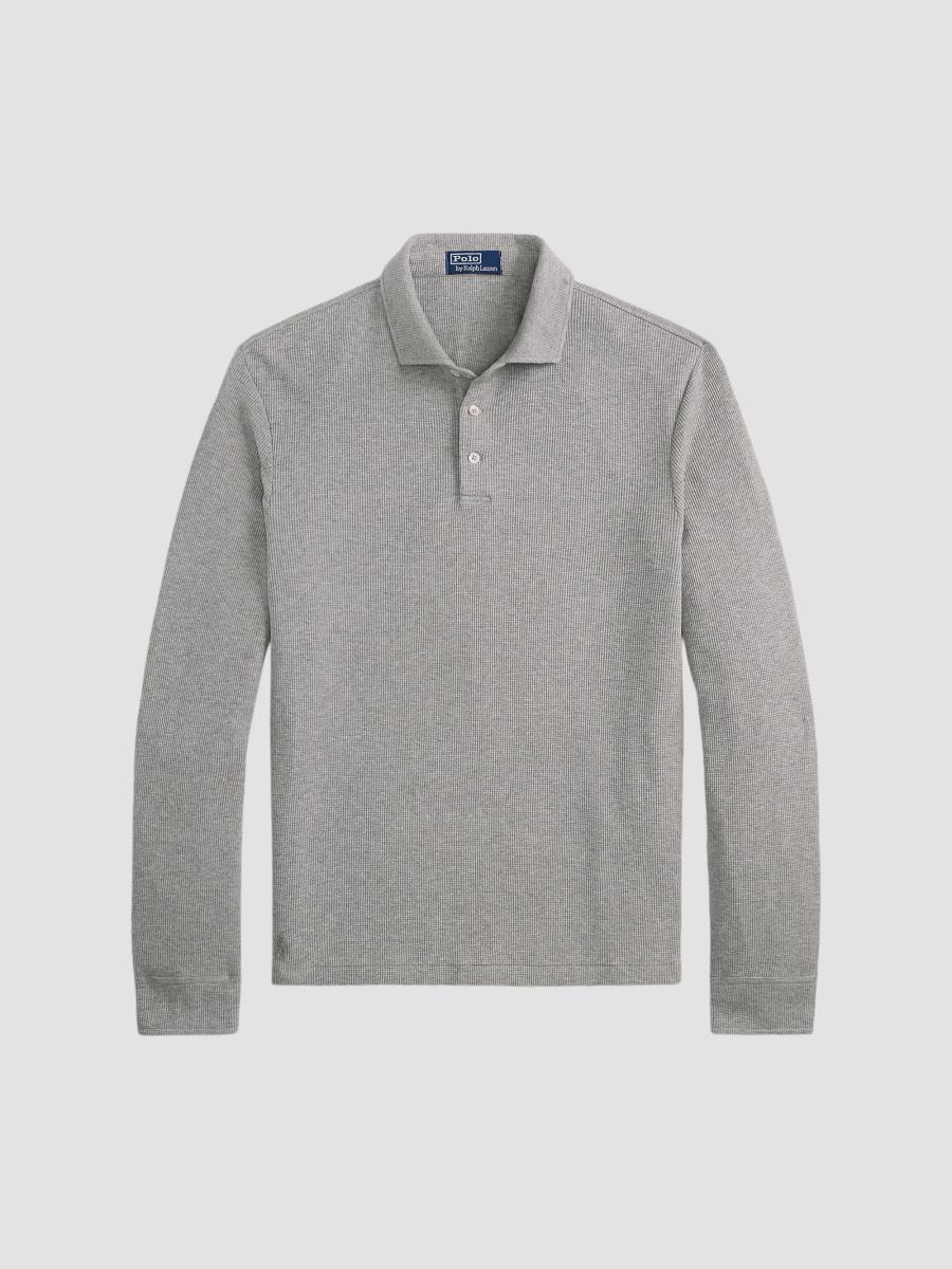Polo Ralph Lauren Men's Standard-fit Waffle-knit Polo Shirt In Andover Heather