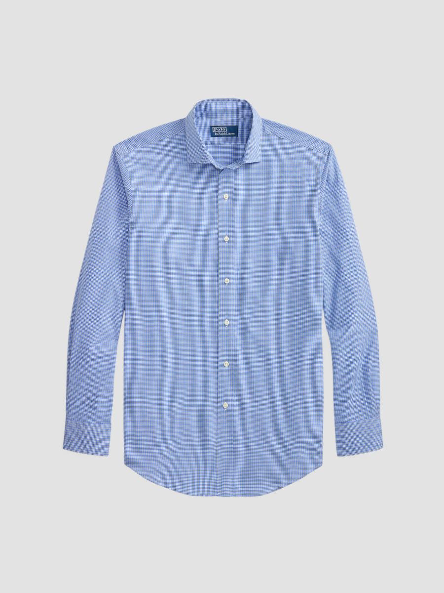 Polo Ralph Lauren Men's Classic-fit Checked Poplin Shirt In White Blue Multi