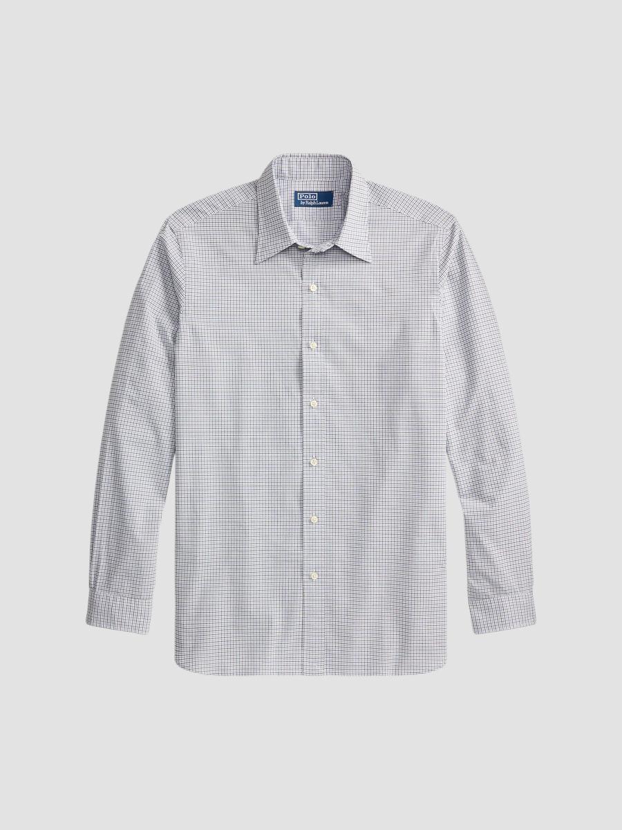 Polo Ralph Lauren Men's Classic-fit Checked Poplin Shirt In White Blue Multi