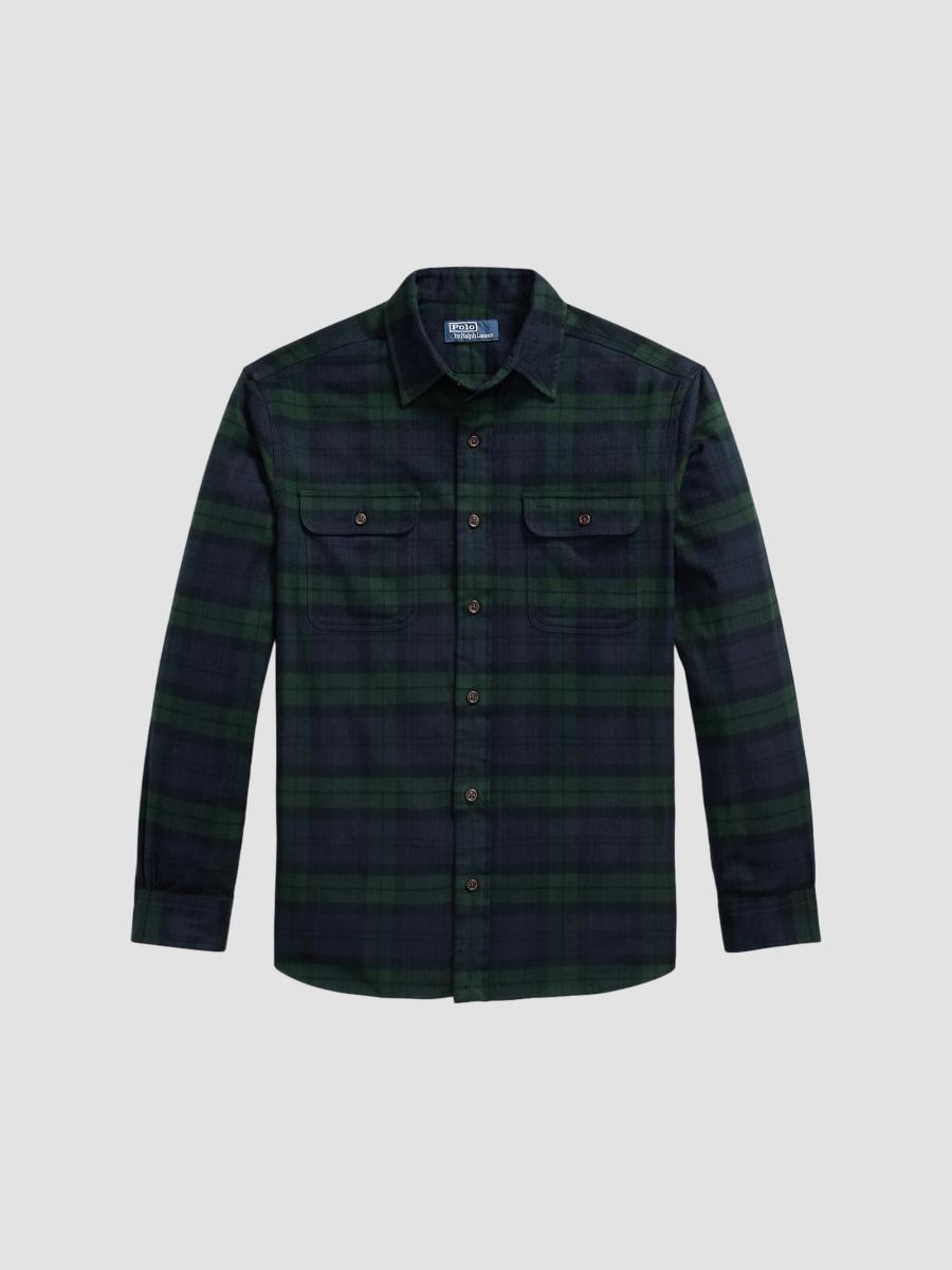 Polo Ralph Lauren Men's Classic-fit Plaid Flannel Workshirt In Navy Forest Multi