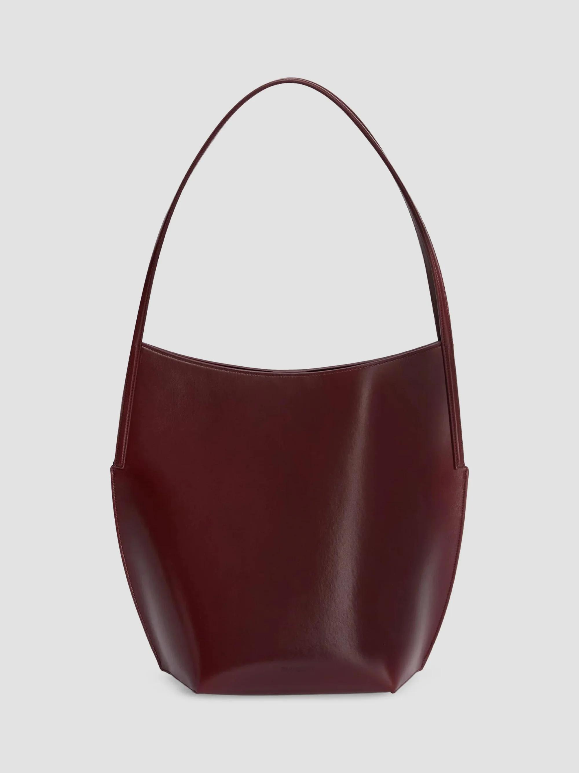 Jil Sander Women's Kante Leather Tote Bag - Chestnut Brown