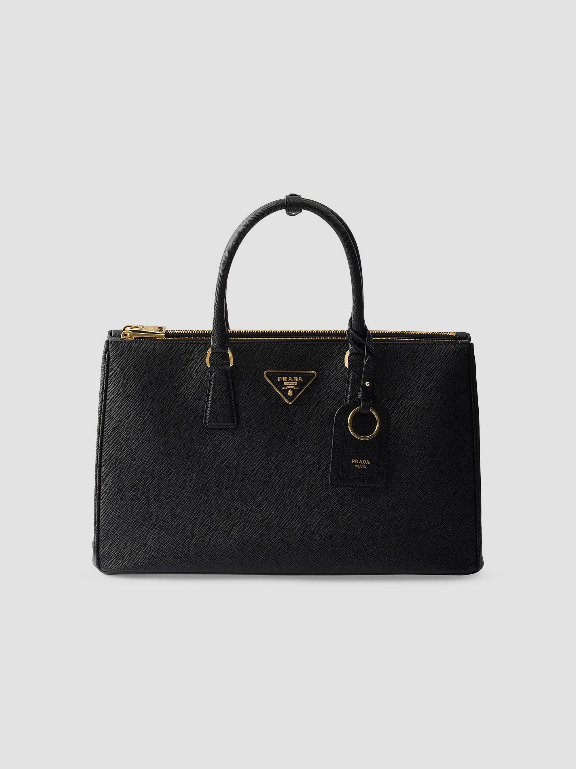 Prada Buckle Large Leather Top Handle Bag with Belt | Saks Fifth