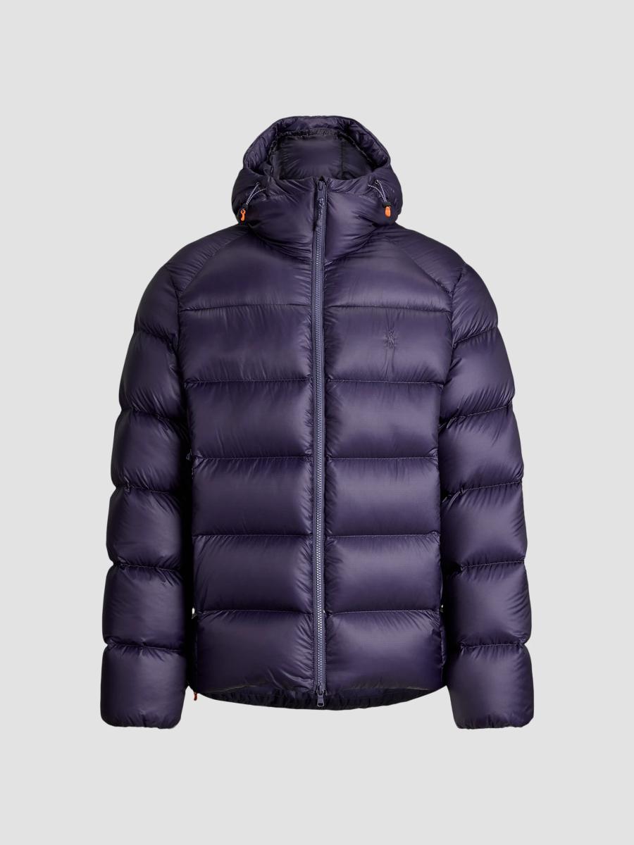 Polo Ralph Lauren Quilted Hooded Jacket In Purple