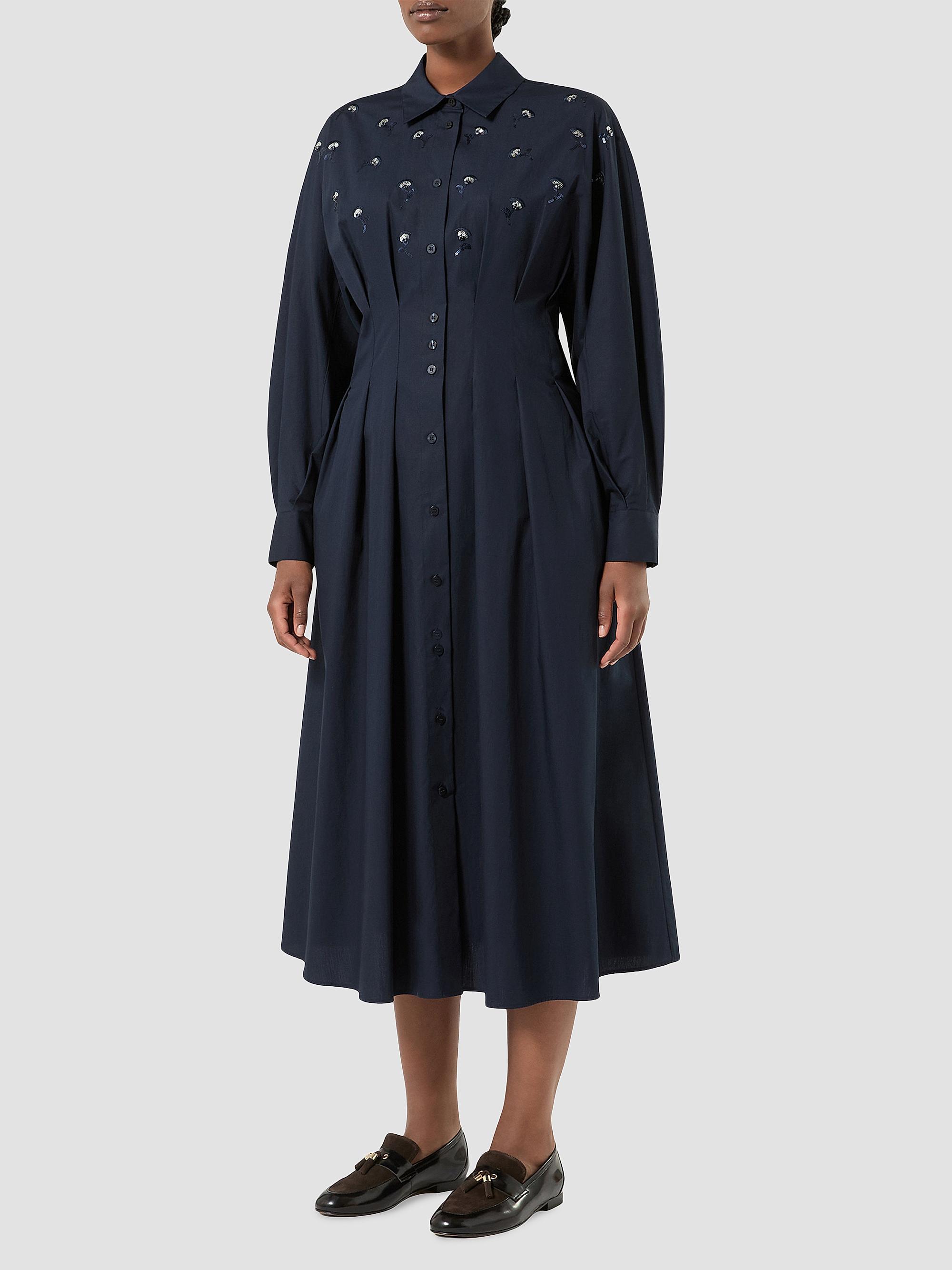 Embroidered Poplin Dress